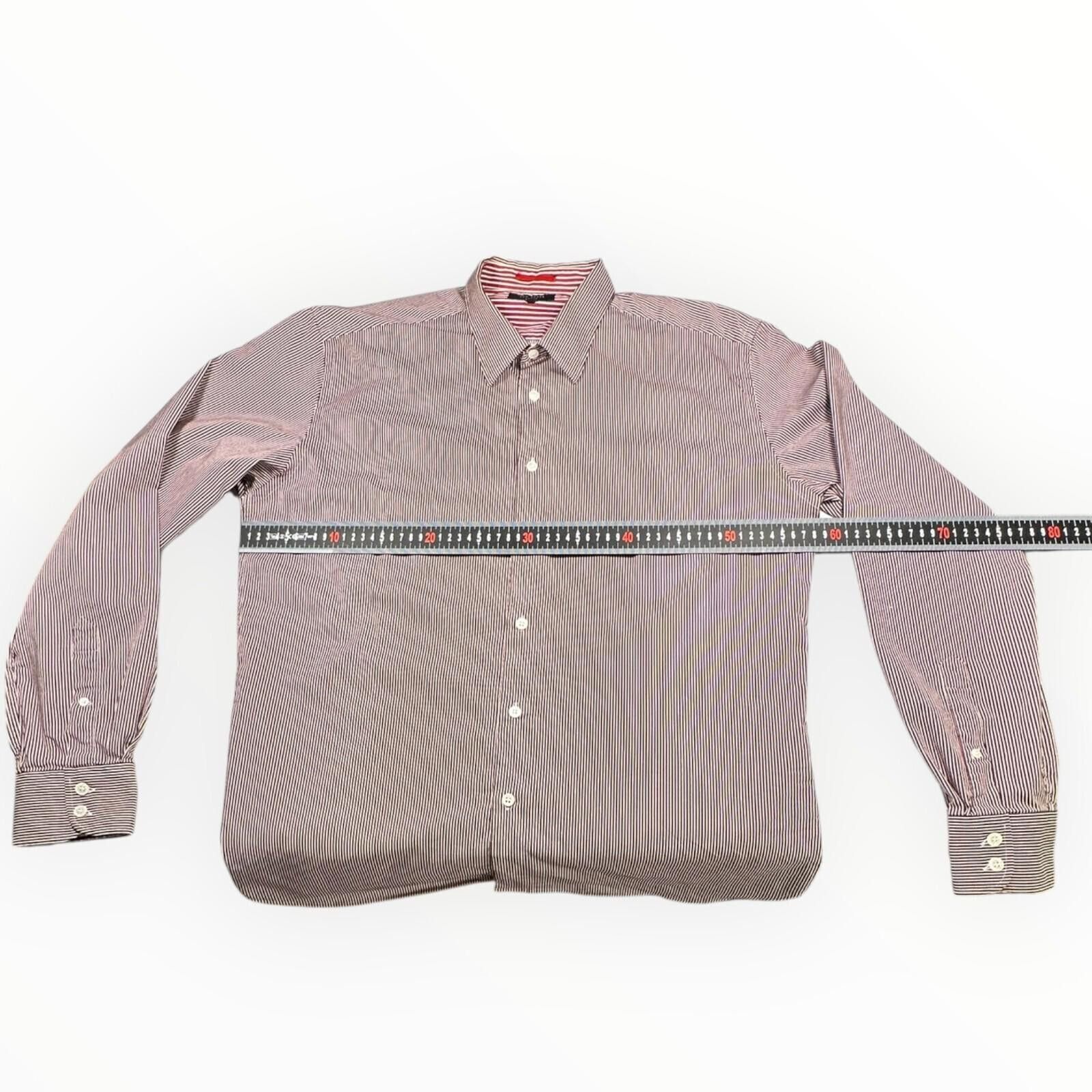 Ted Baker Ted Baker 6 Shirt Men UK Size 2XL Red Pinstripe Long Sleeve Size 48R - 11 Thumbnail