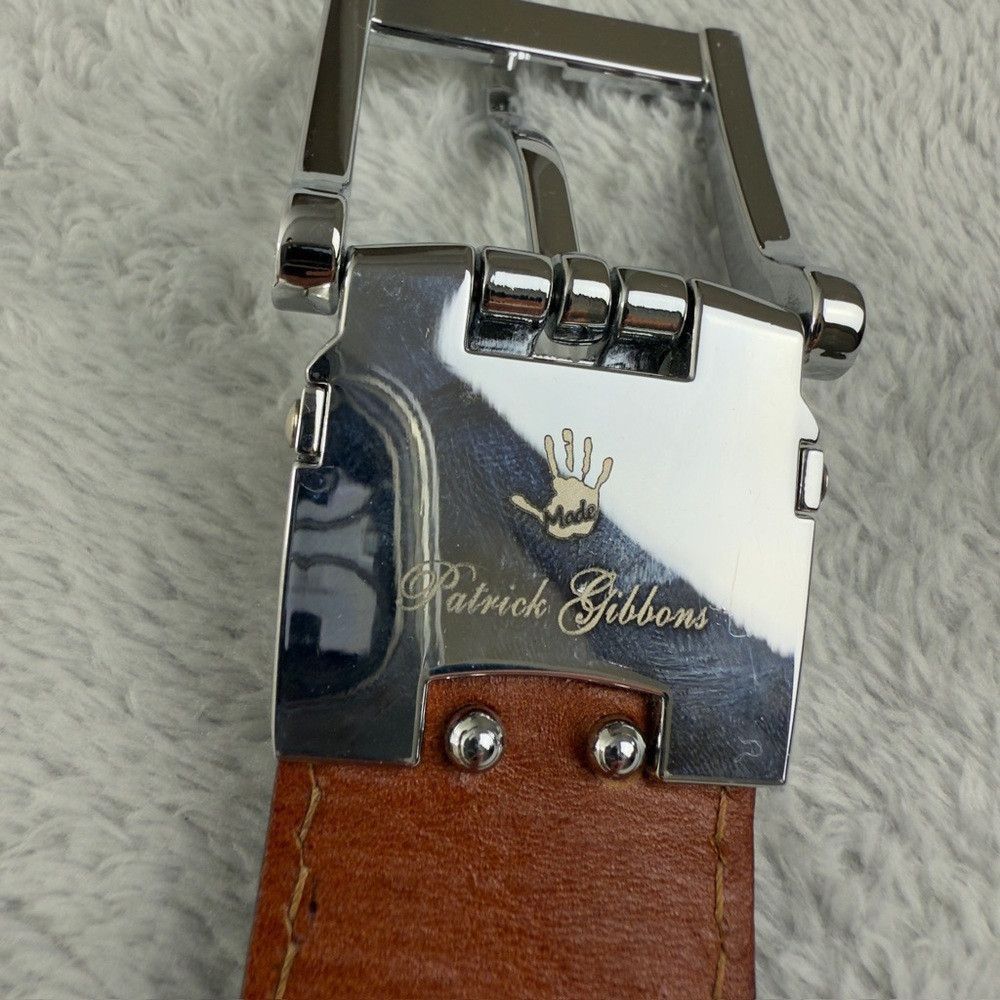 Other Patrick Gibbons Genuine Italian Carlfskin Leather Belt Men’ Size 40 - 6 Thumbnail