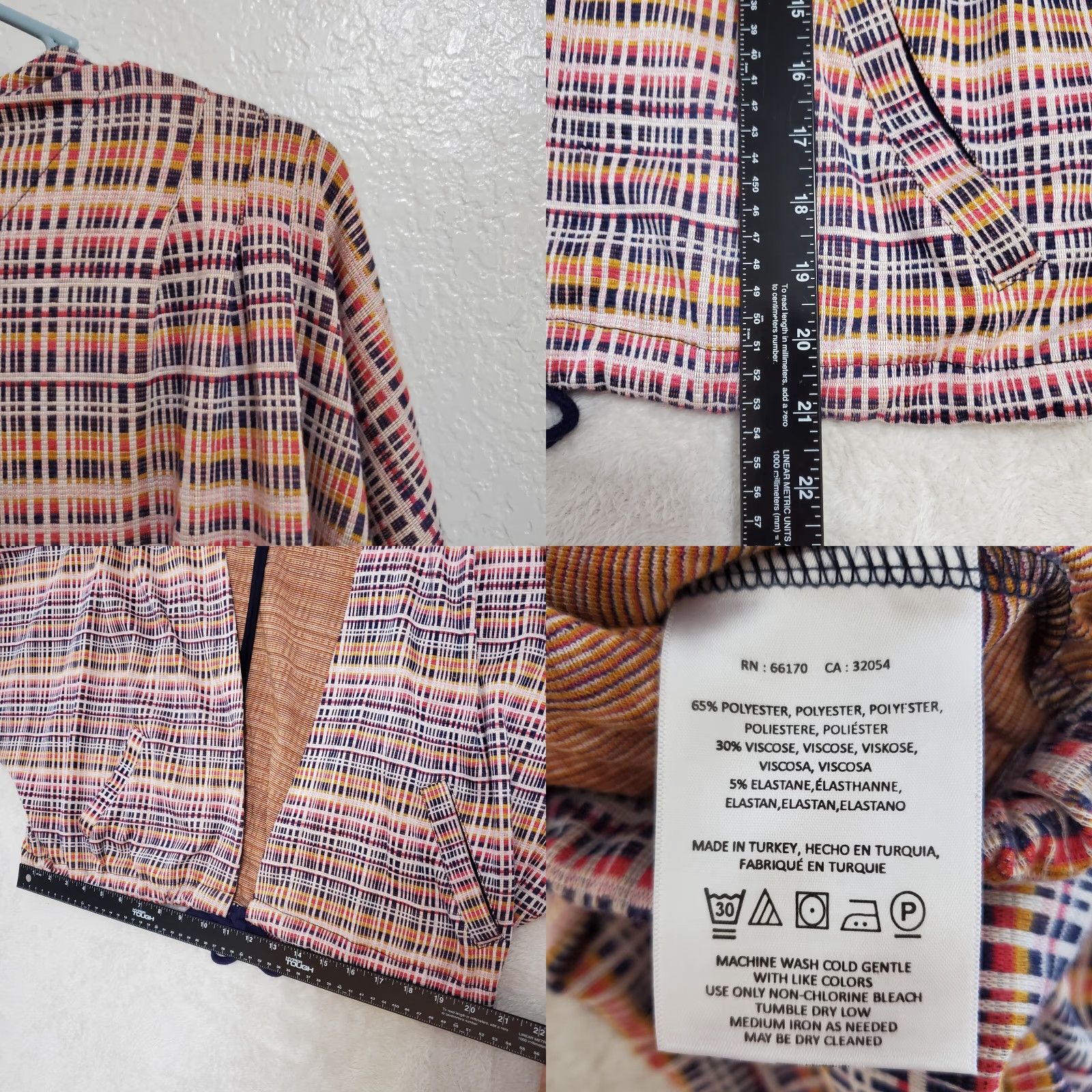 Anthropologie VINTAGE Anthropologie Akemi + Kin Jacket Womens M Plaid Oversize Dolman Open Front Bomber Jacket Boho Fall Womens Size M / US 6-8 / IT 42-44 - 8 Thumbnail