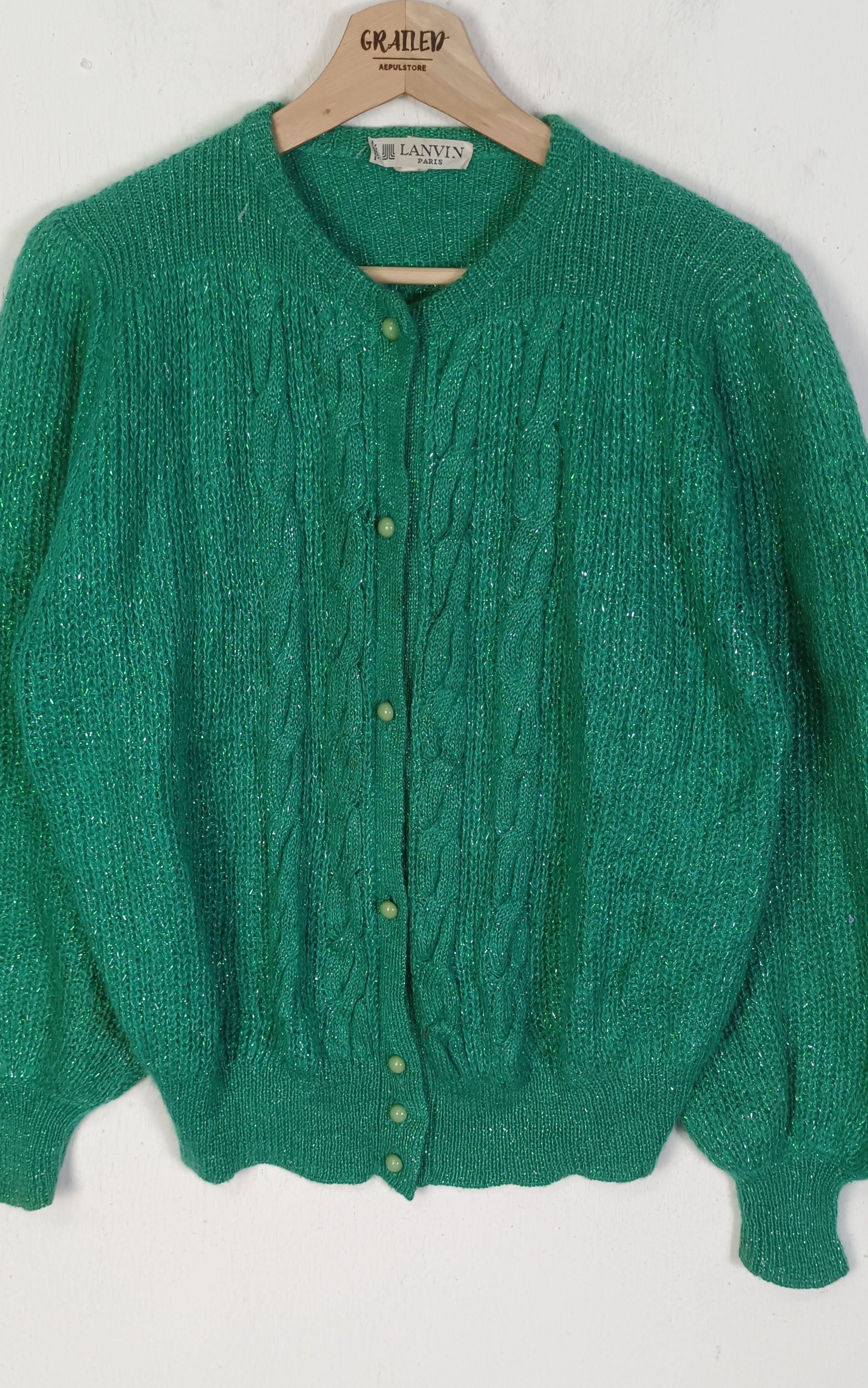 Lanvin Rare 70🔥Lanvin Paris Seta Lana Cardigan Size M / US 6-8 / IT 42-44 - 3 Thumbnail