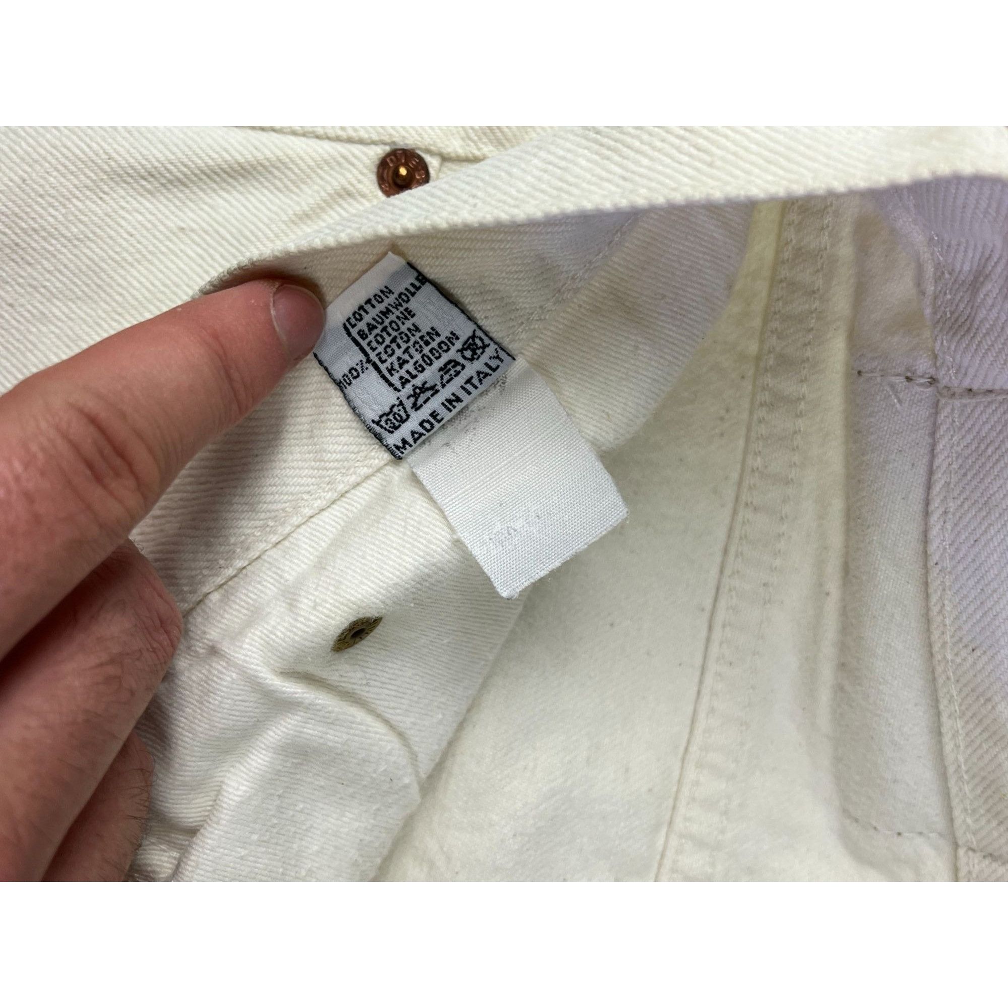 Diesel × Vintage Vintage Diesel Basic Jeans White Made In Italy Size US 34 / EU 50 - 4 Thumbnail