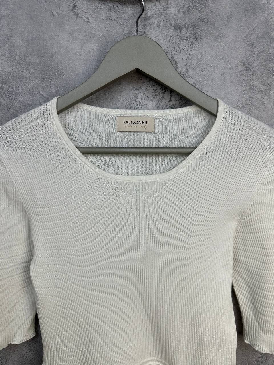 Other Falconeri Ribbed Knit Peplum Top 3/4 Sleeve Luxury Size M / US 6-8 / IT 42-44 - 5 Thumbnail