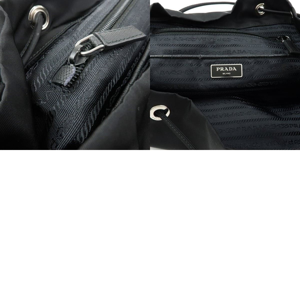Prada Prada Triangle Logo Nylon Backpack Black Size ONE SIZE - 8 Thumbnail