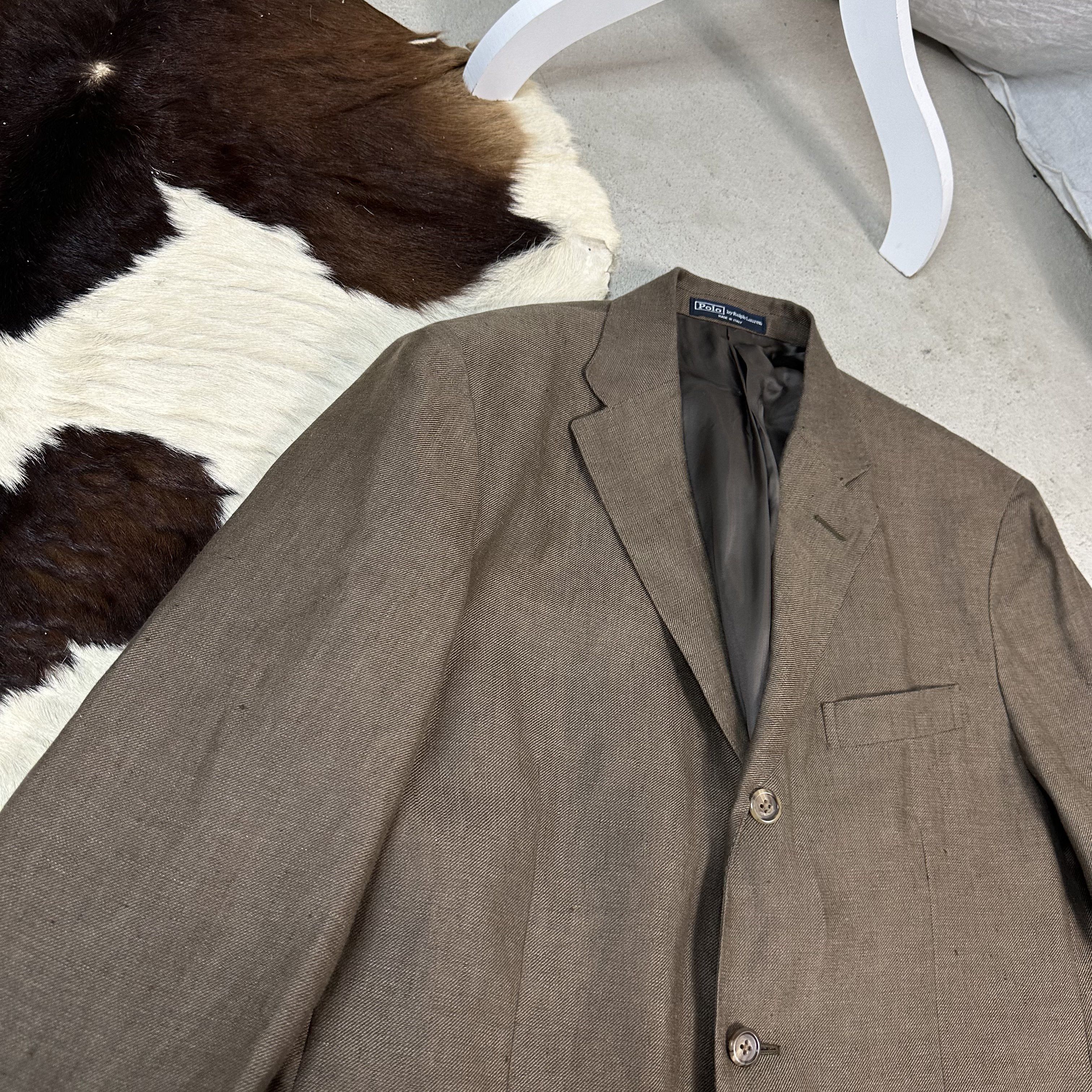 Polo Ralph Lauren × Vintage Vintage Casual Y2K Archive Polo Ralph Lauren Linen Blazer Size 50R - 3 Thumbnail