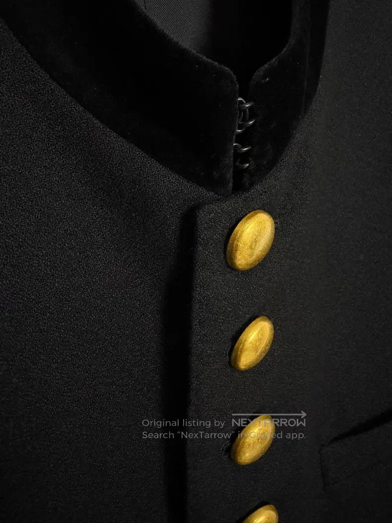 Saint Laurent Paris Saint Laurent Paris Velvet stand collar gold button Zhongs Size US M / EU 48-50 / 2 - 3 Thumbnail