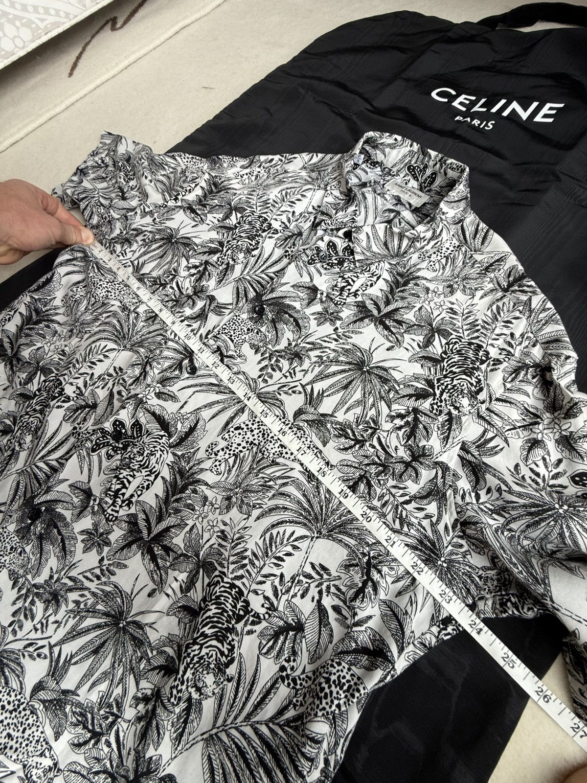 Saint Laurent Paris SS21 Saint Laurent jungle animal print Hawaiian shirt 41 Size US L / EU 52-54 / 3 - 3 Thumbnail