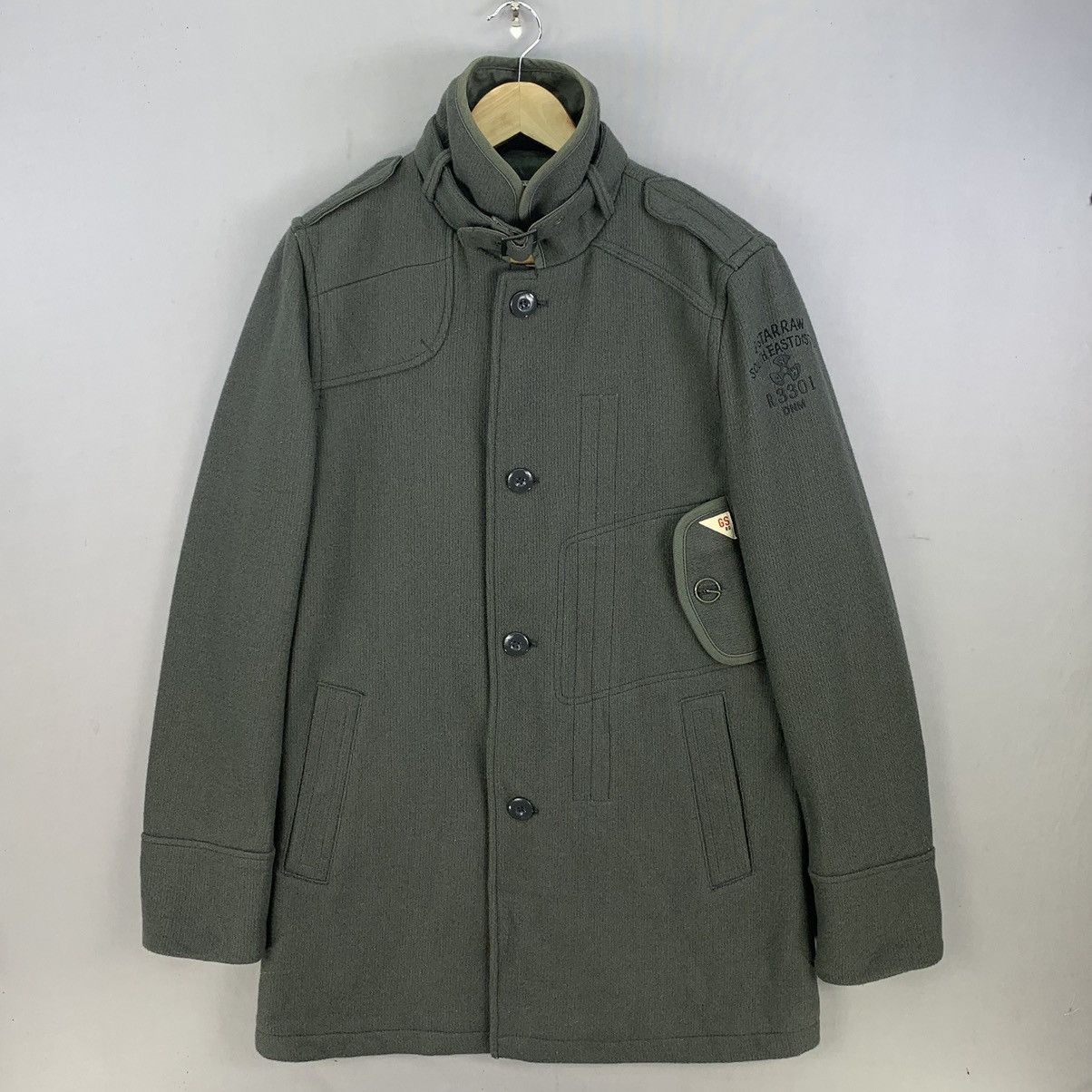 G-Star G-Star Raw Denim Wool Garber Trench Coat Jacket Size US M / EU 48-50 / 2 - 2 Thumbnail