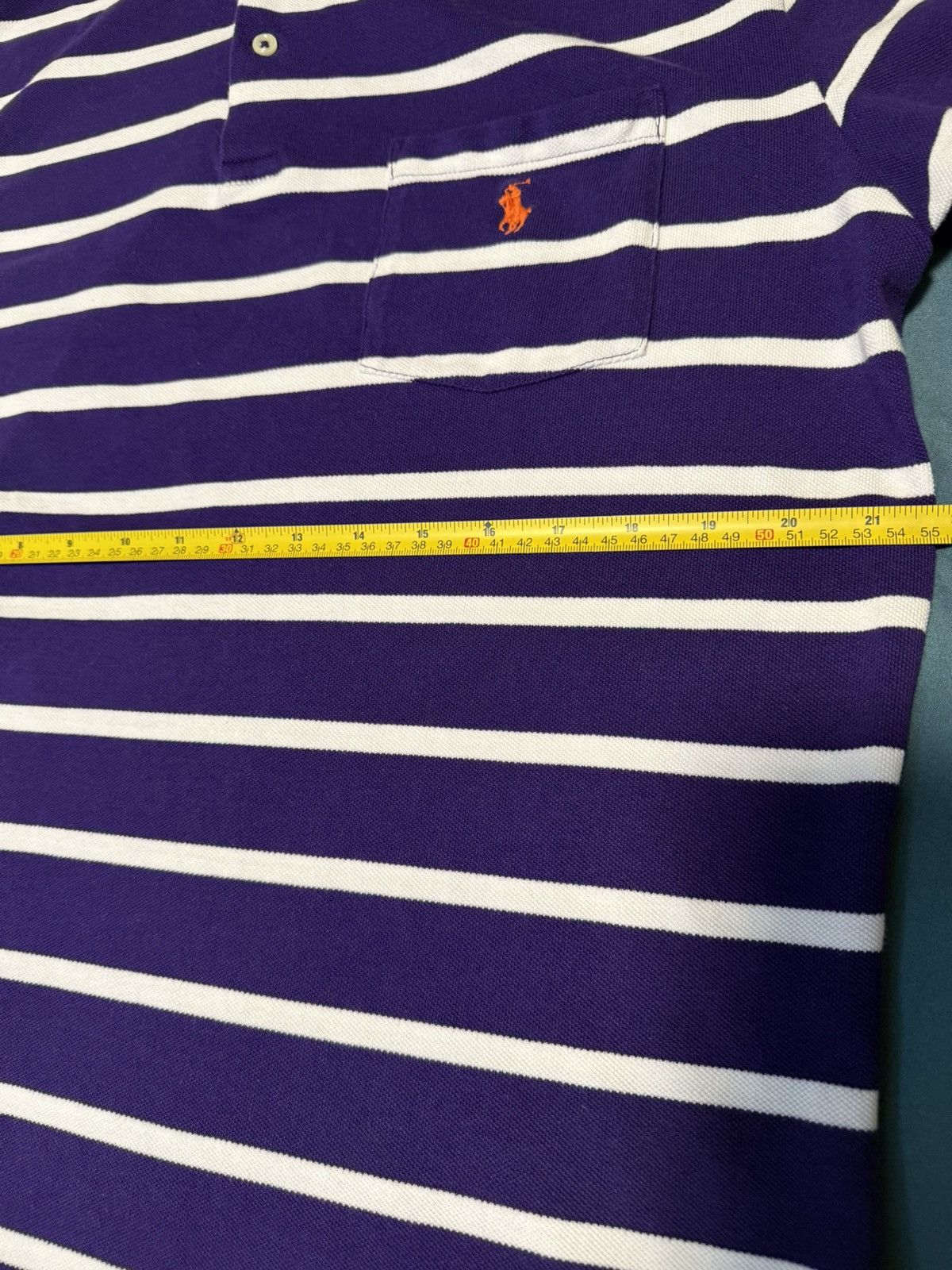 Polo Ralph Lauren Polo Ralph Lauren Purple Stripe Vintage Polo Size US L / EU 52-54 / 3 - 3 Thumbnail