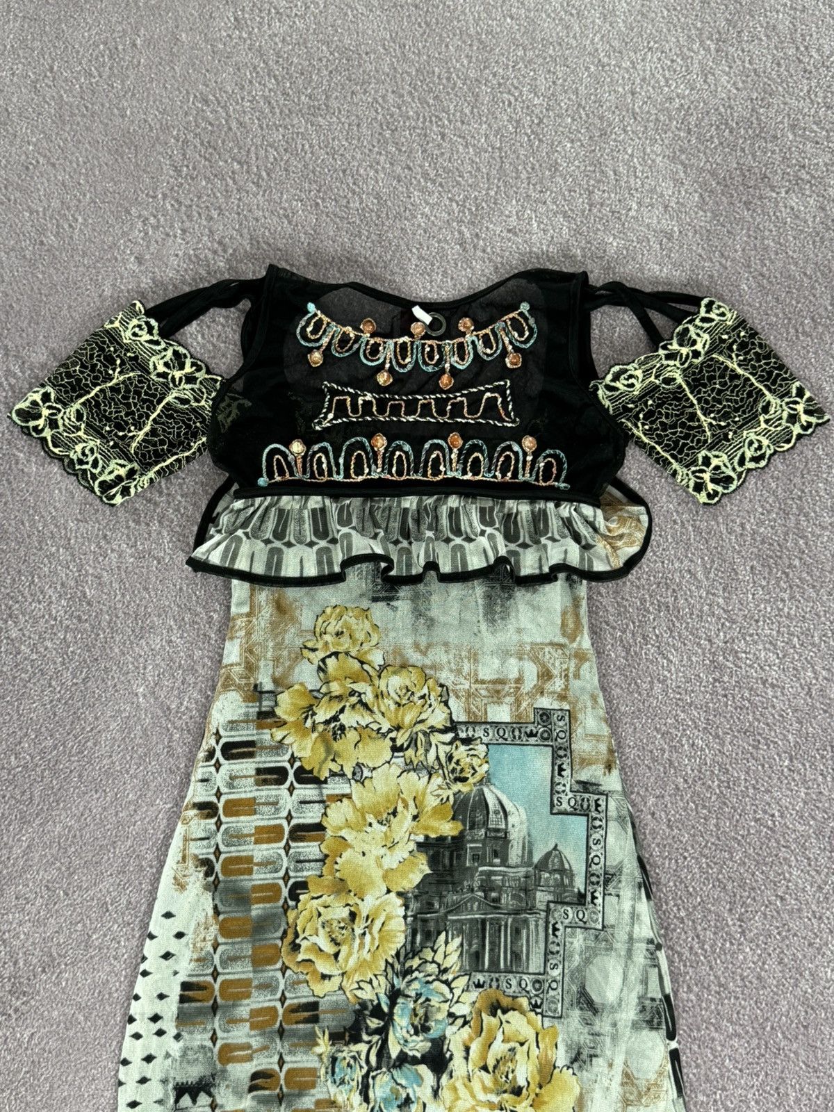 Japanese Brand Y2K Save The Queen Very Rare 00s Maxi Dress Size S / US 4 / IT 40 - 10 Thumbnail