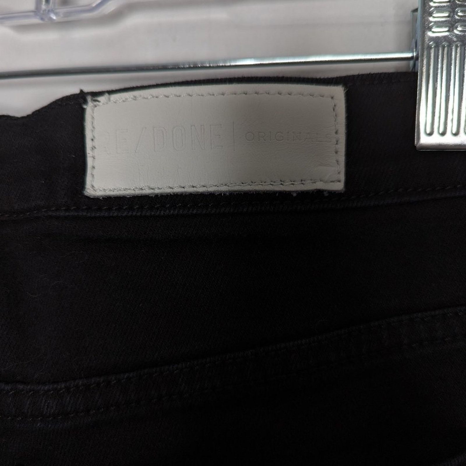RE/DONE ReDone Black High Rise Ankle Crop Jeans Button Fly Size 30 Size 30" / US 8 / IT 44 - 6 Thumbnail