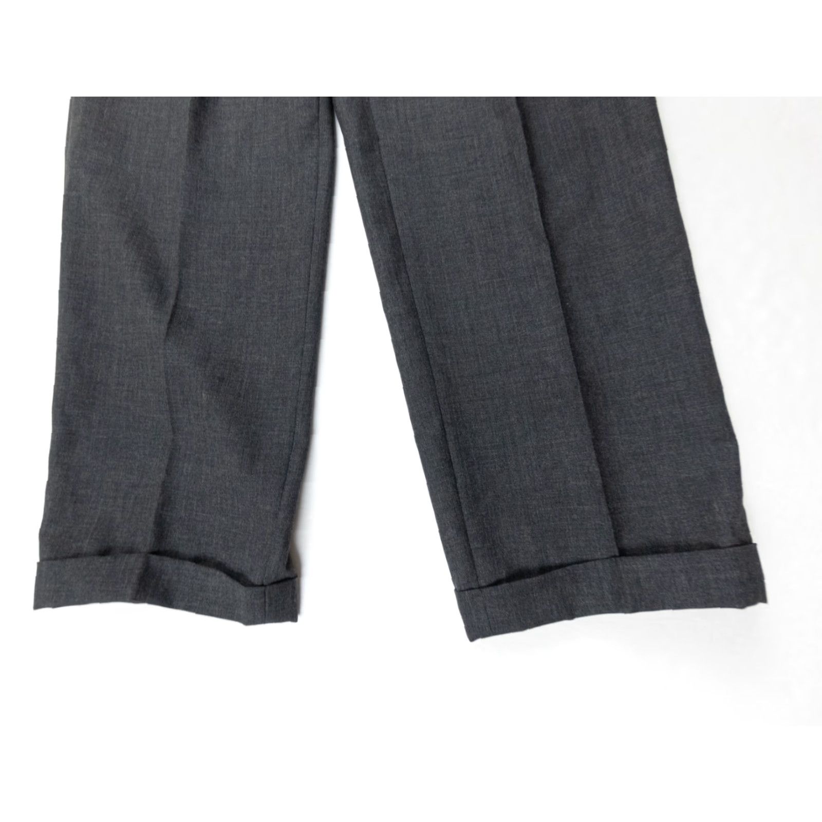 Moschino VINTAGE Moschino Gray Pleated Wool Pants Womens Size 50 Wide-Leg Regular Fit Size 36" / US 14 / IT 50 - 4 Thumbnail