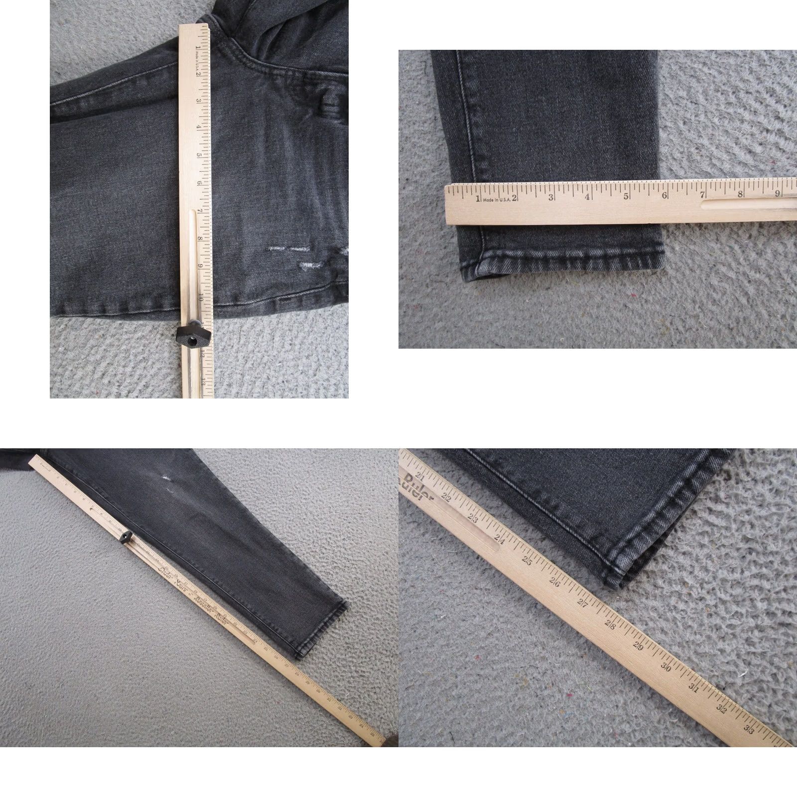 Old Navy Old Navy OG Curvy High Rise Straight Leg Black Denim Jeans Size 2 Distressed Size 26" / US 2 / IT 38 - 8 Thumbnail