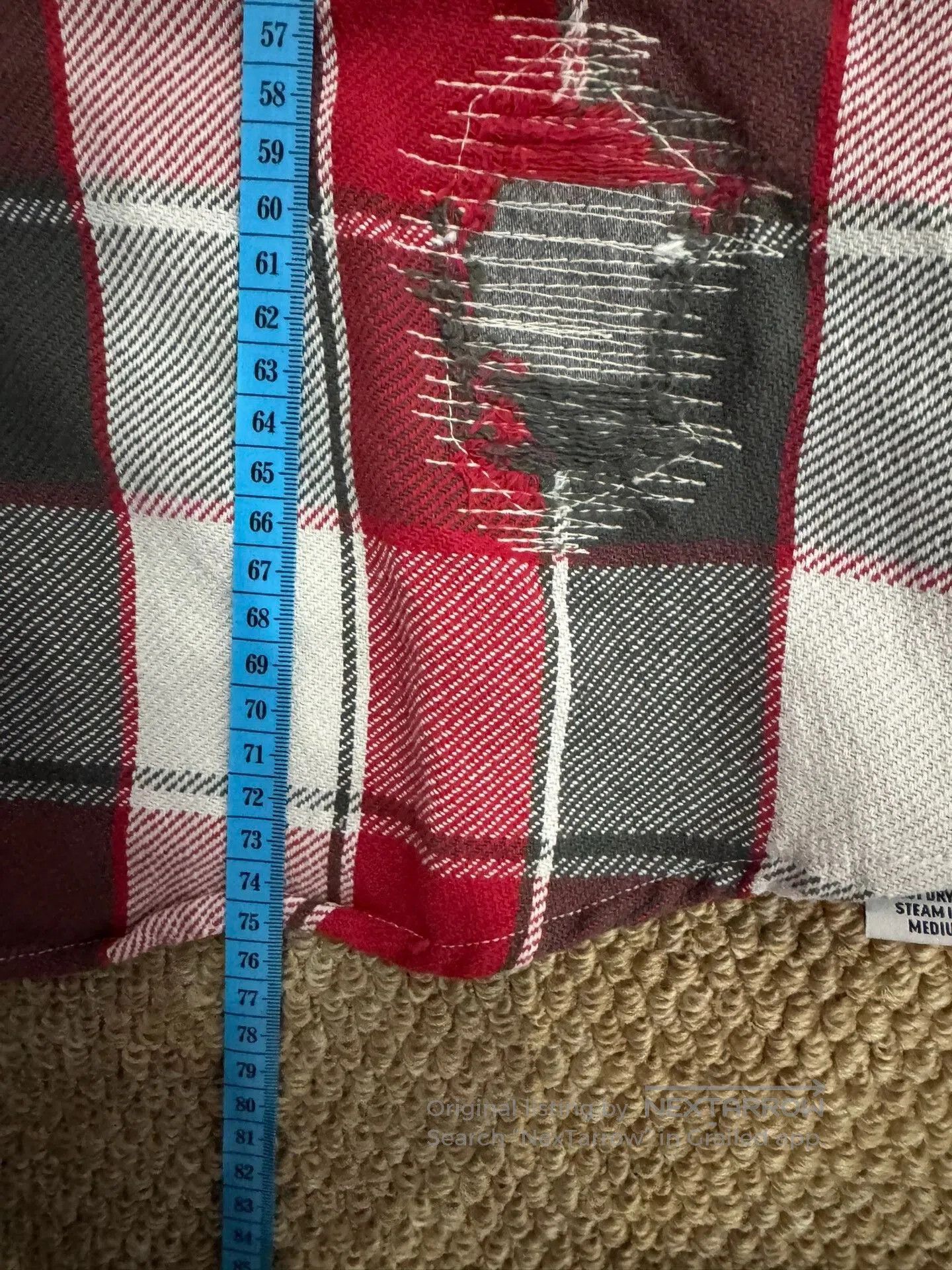 Atelier & Repairs BOW WOW Distressed Flannel Shirt. Size US M / EU 48-50 / 2 - 7 Thumbnail