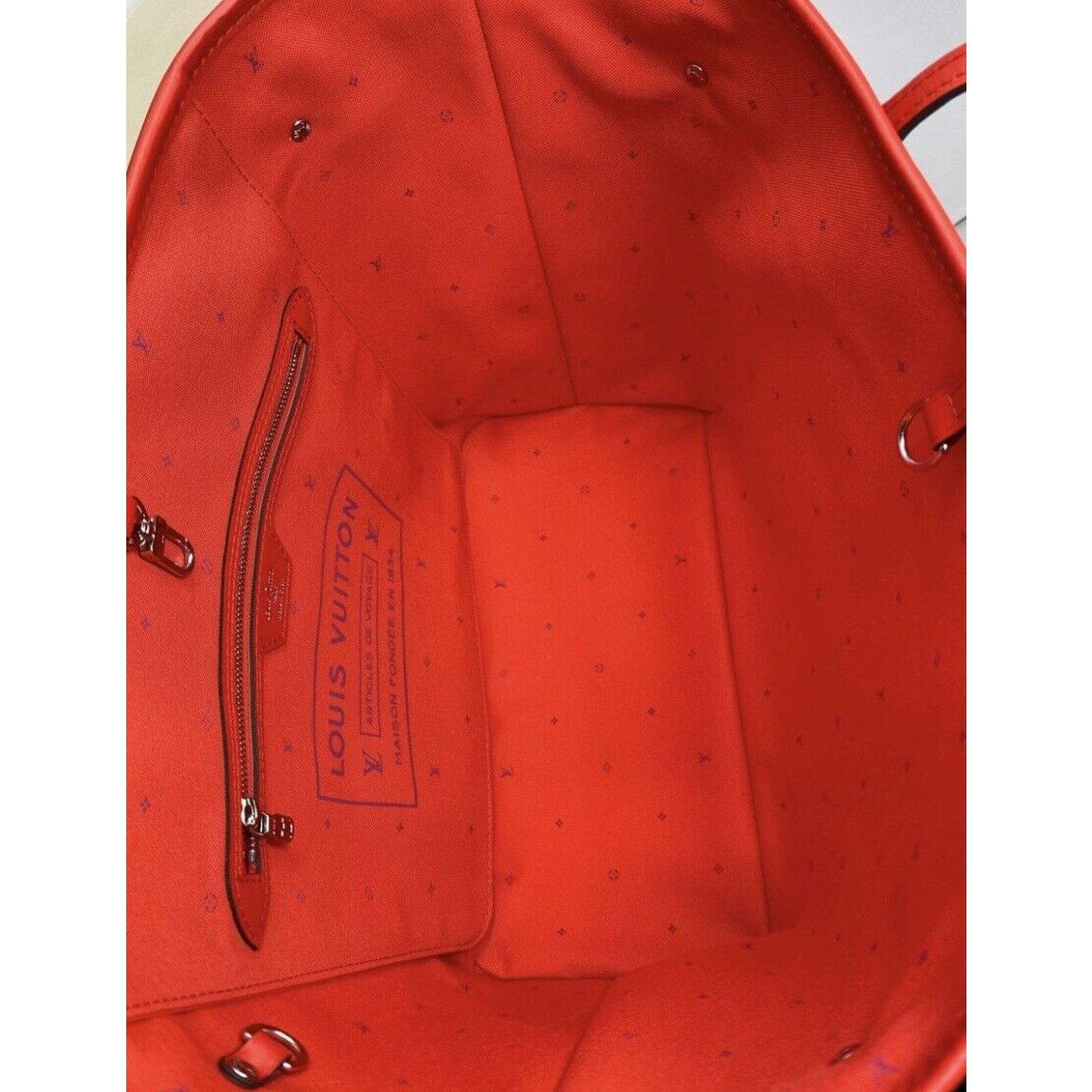 Louis Vuitton Louis Vuitton Neverfull Tote MM Pink/Red/White Canvas Size ONE SIZE - 9 Thumbnail