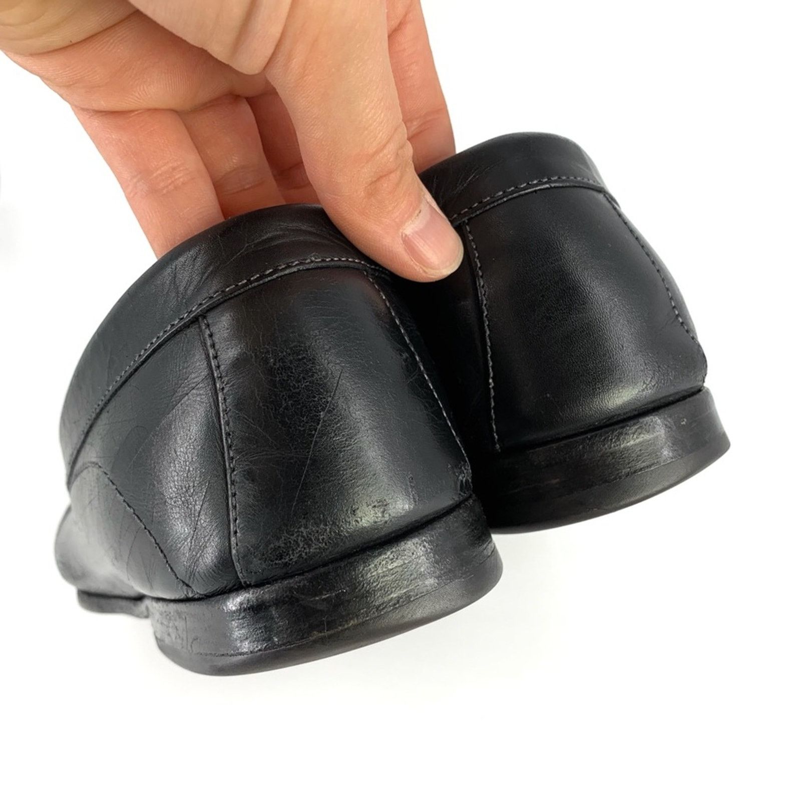 Santoni SANTONI Horse Bit Loafer Moccasin Black Leather 9 D Size US 9 / EU 42 - 12 Thumbnail