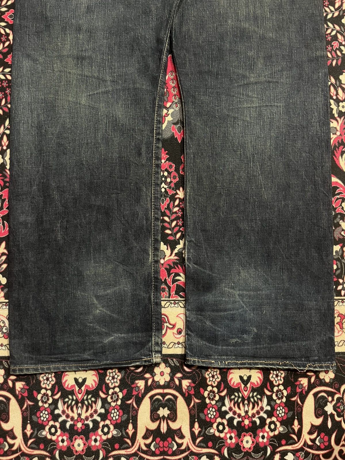 Evisu ⚡️Selvedge⚡️Vintage Japan Brand Nitraid Dark Blue Loose Jeans Size US 37 - 14 Thumbnail