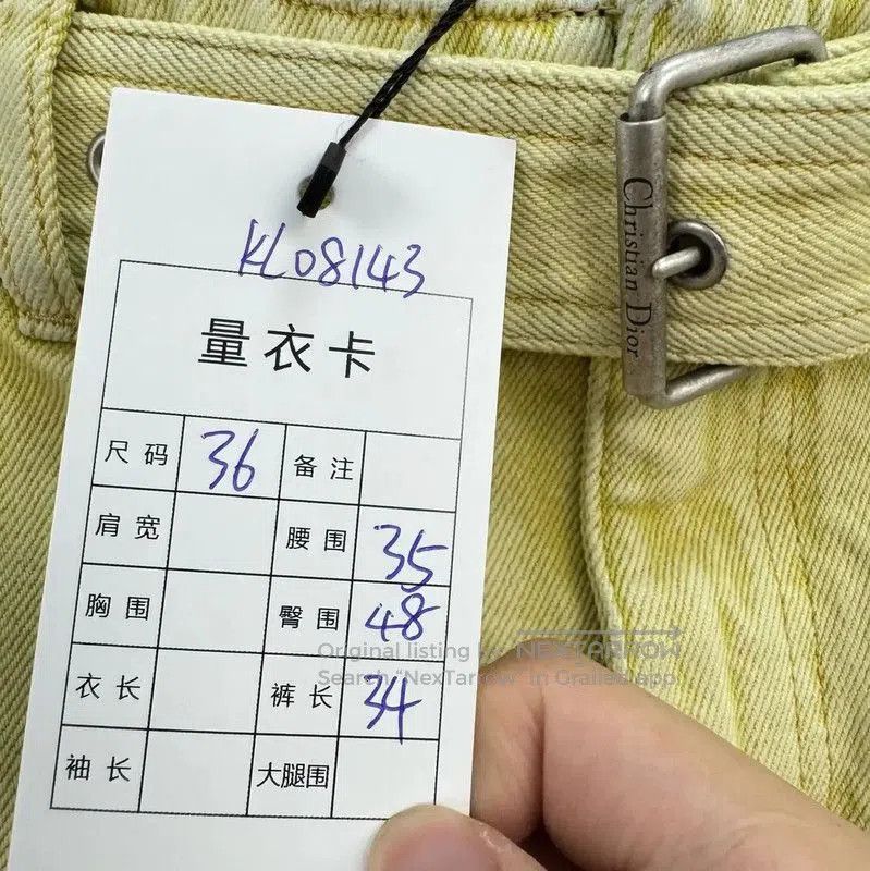 Dior Summer Yellow Denim Shorts for Women .