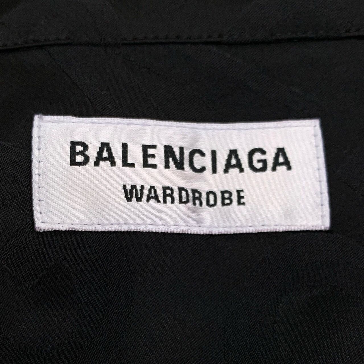 Balenciaga Balenciaga Black Satin Logo Jacquard Long-Sleeve Shirt Dress Size S / US 4 / IT 40 - 6 Thumbnail