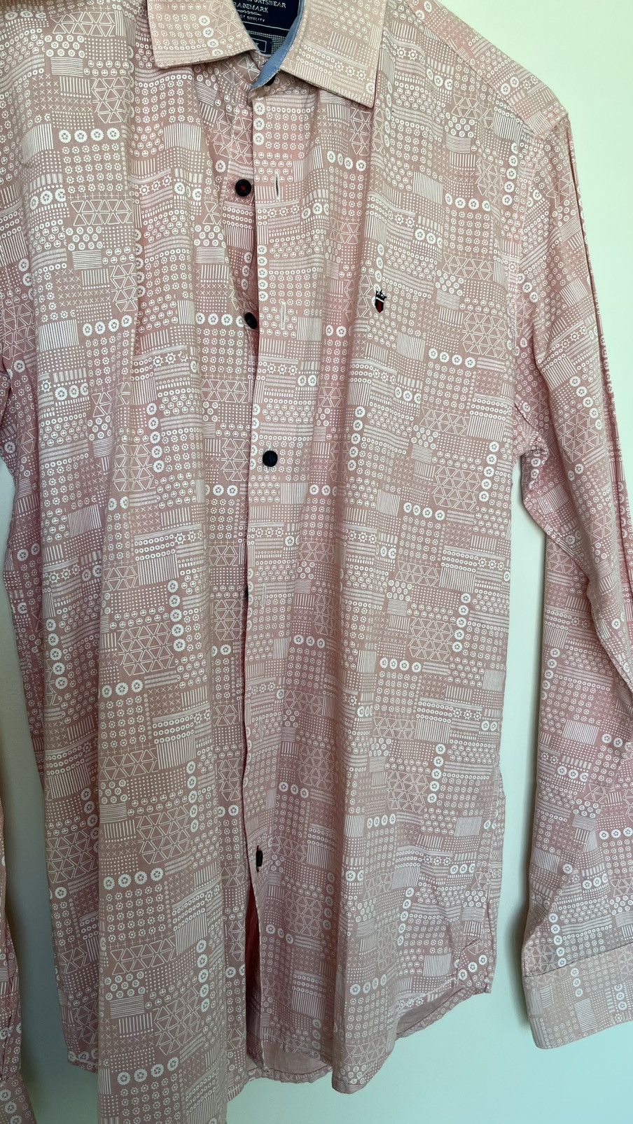 Louis Philippe LP Louis Philippe Slim Fit Geometric Print Shirt Size US S / EU 44-46 / 1 - 6 Thumbnail