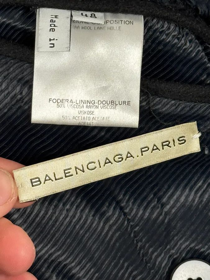 Balenciaga AW2007 Balenciaga Black Classy Officer Jacket By Nicolas Ghesquière Size US M / EU 48-50 / 2 - 11 Thumbnail