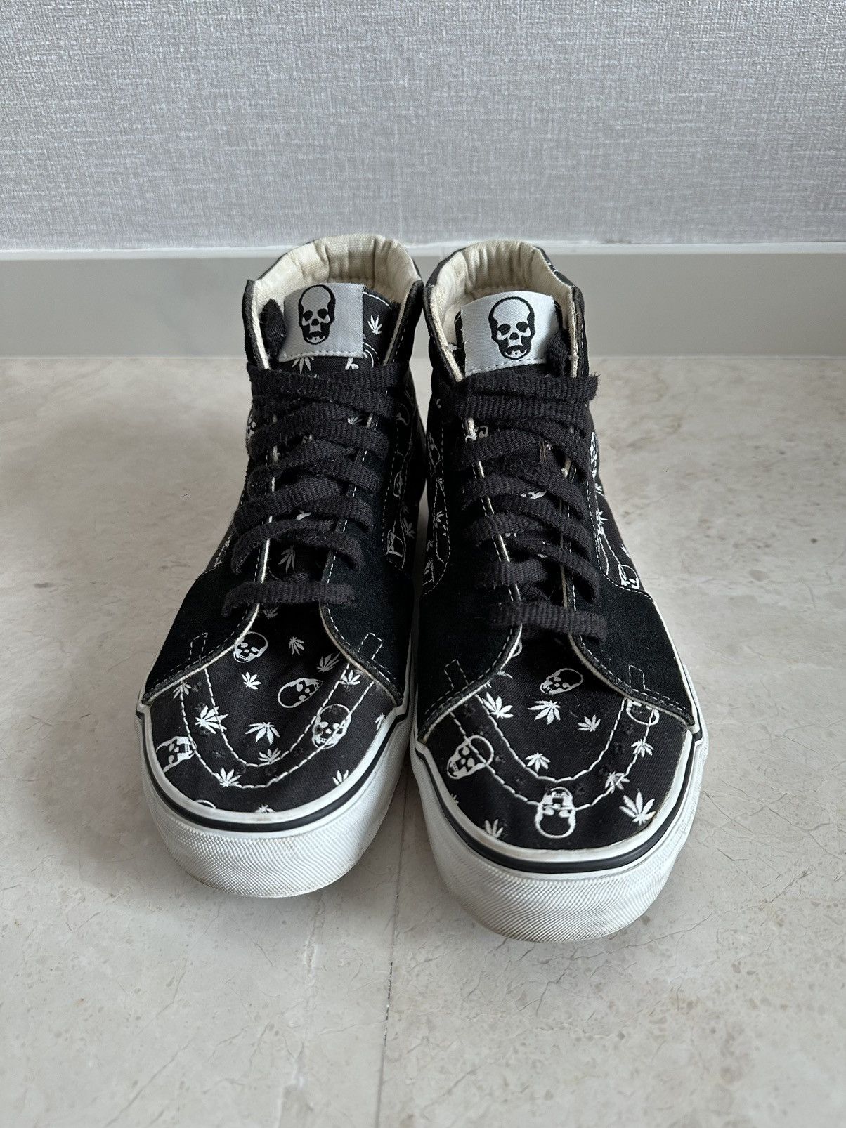 Vans Lucien Pellat-Finet Skull Marijuana Sk8-Hi Size US 8.5 / EU 41-42 - 2 Thumbnail