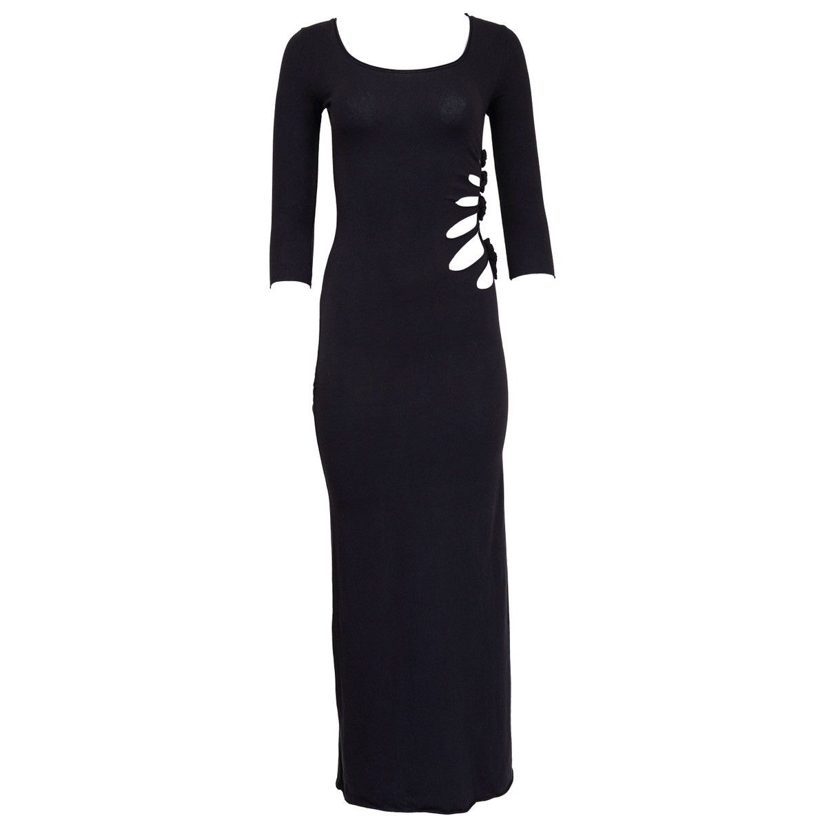 chinese dress ladies Black Cut Out Maxi Dress