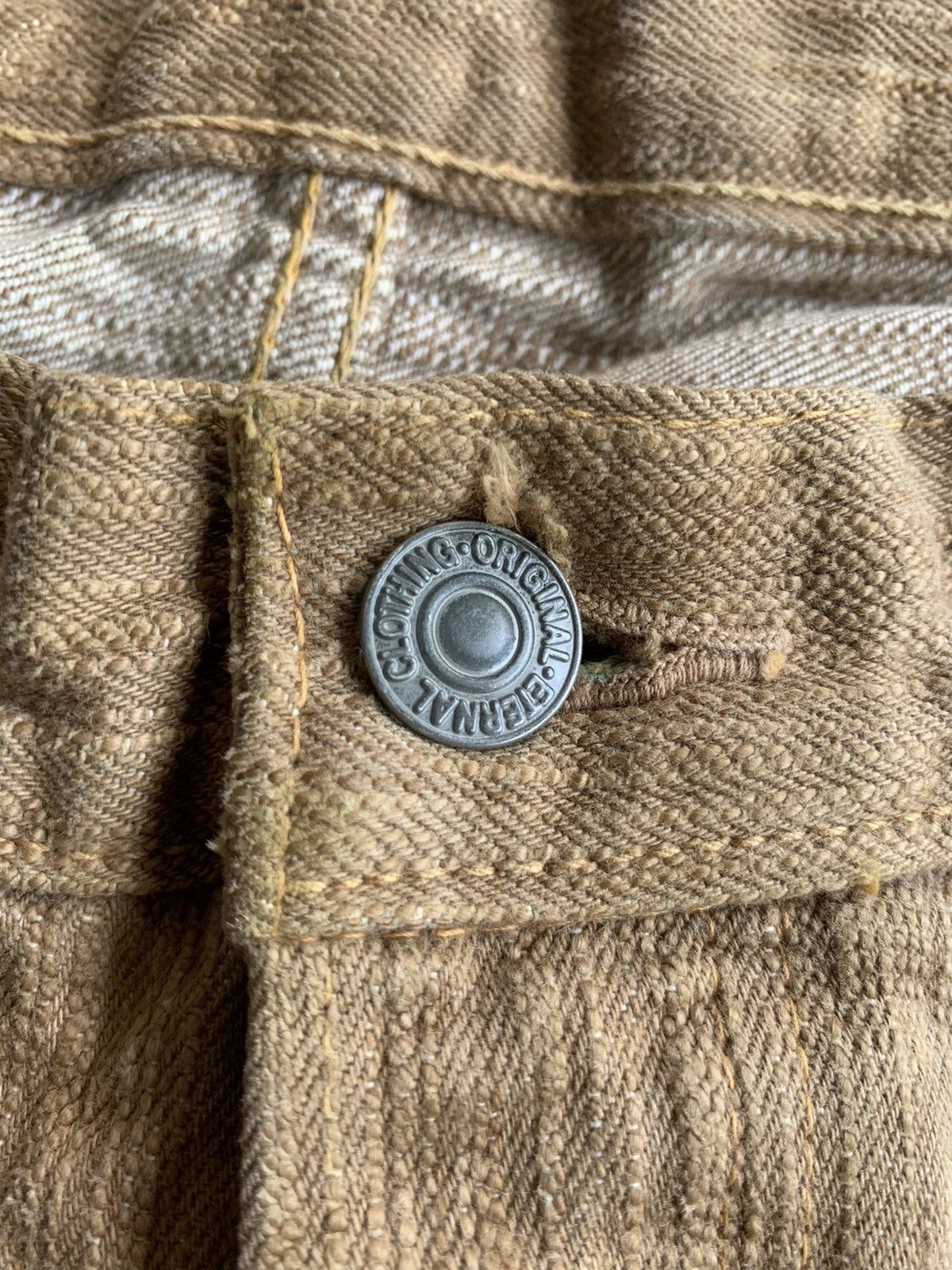 Kapital RARE ETERNAL SELVEDGE BUTTON FLY JAPANESE DENIM Size US 33 - 13 Thumbnail