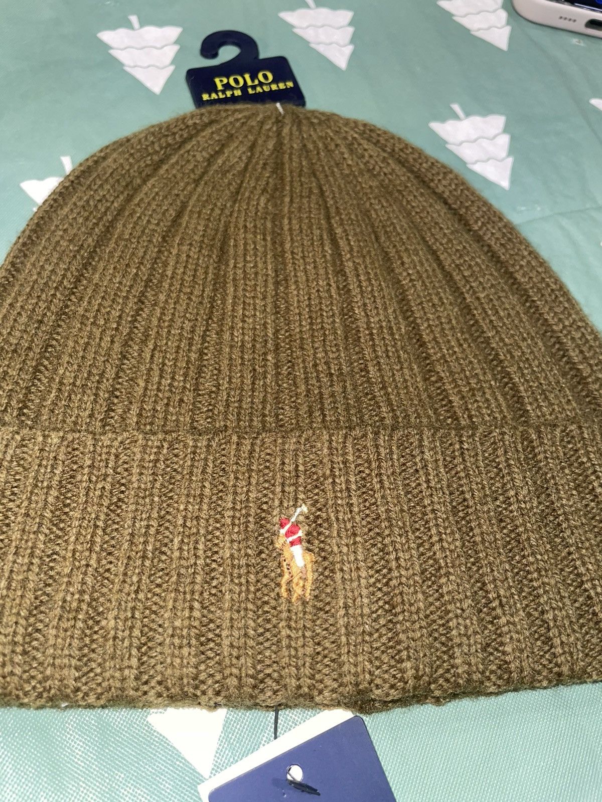 Polo Ralph Lauren Polo Ralph Lauren Beanie Olive Green Khaki Hat RL Polo Hat Size ONE SIZE - 4 Thumbnail