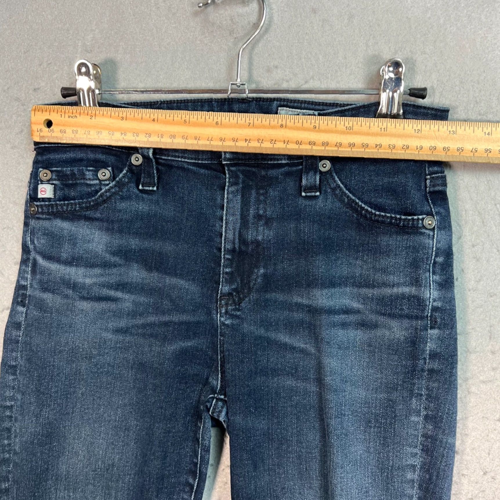 Denime VINTAGE AG Adriano Goldschmied The Mari High-Rise Straight Jeans Womens 24R Blue Denim Size 42" / US 20 - 6 Thumbnail