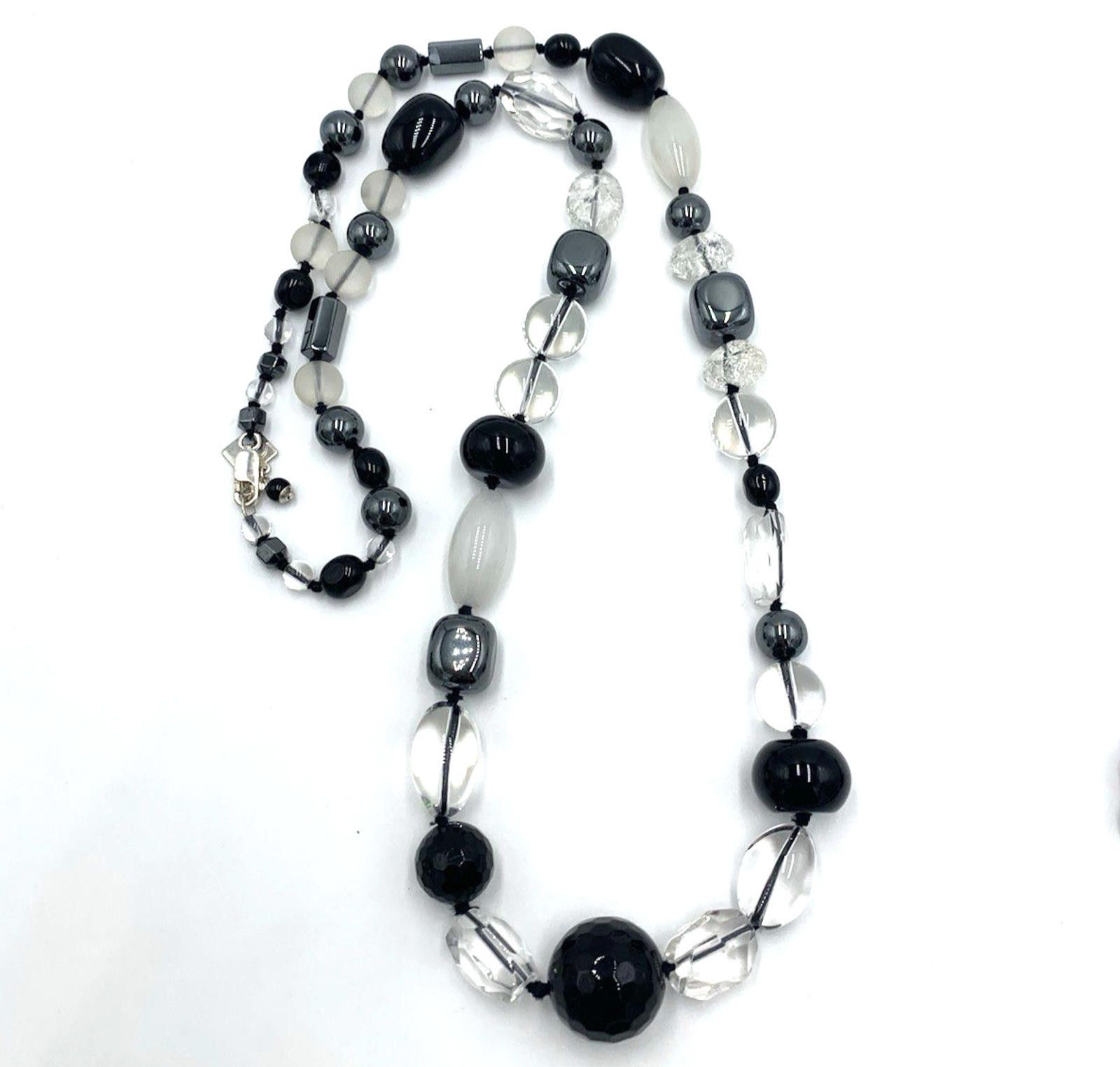 Other Nate & Etan Agate Crystal Hematite Sterling Silver Necklace Size ONE SIZE - 2 Thumbnail