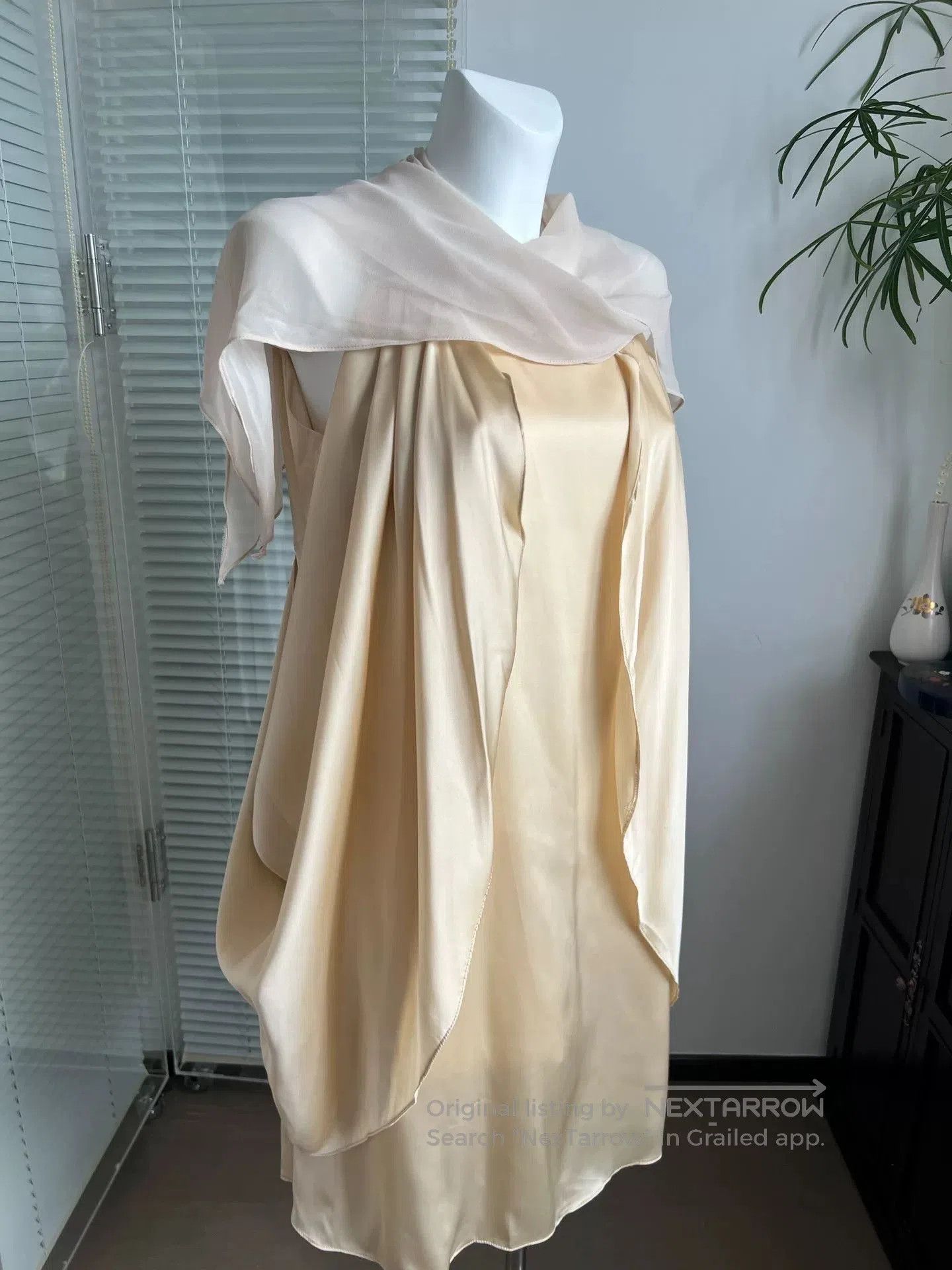Other European Vintage Pleated Drapey Tank Dress. Size XL / US 12-14 / IT 48-50 - 5 Thumbnail
