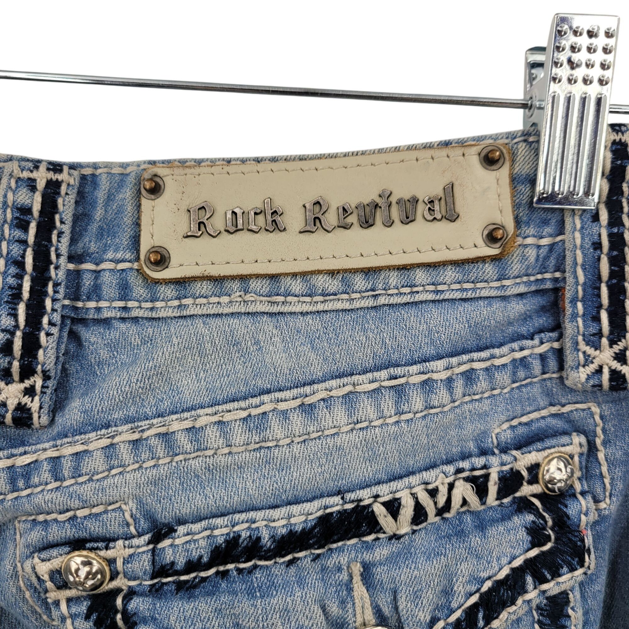 Rock Revival Rock Revival Abbie Straight Leg Low Rise Jeans Women Sz 28 D Size 28" / US 6 / IT 42 - 10 Thumbnail