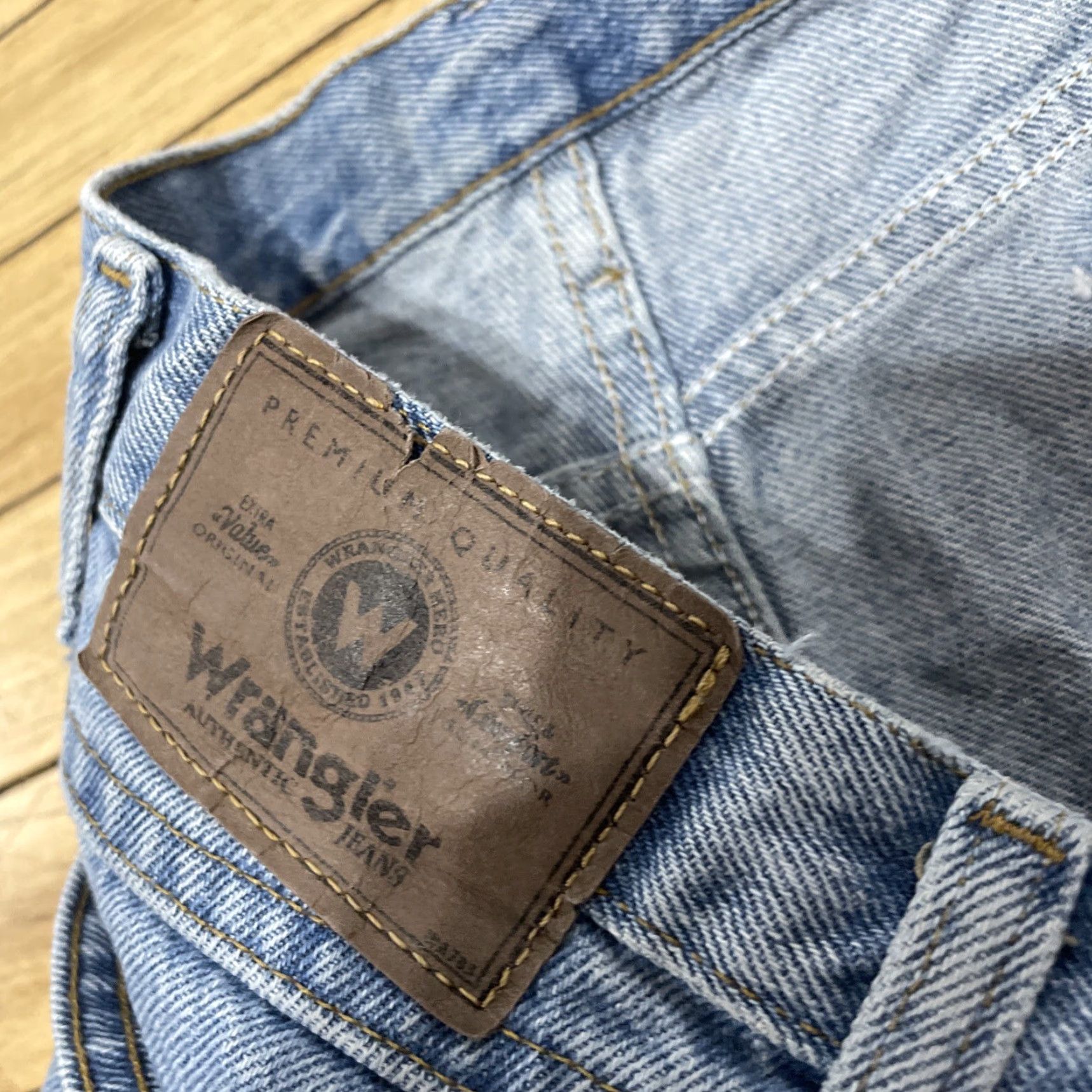 Wrangler Wrangler Jeans Men 40x30 Workwear Light Blue Wash Denim Western Classic Straight Jeans Championship? Size US 40 / EU 56 - 6 Thumbnail