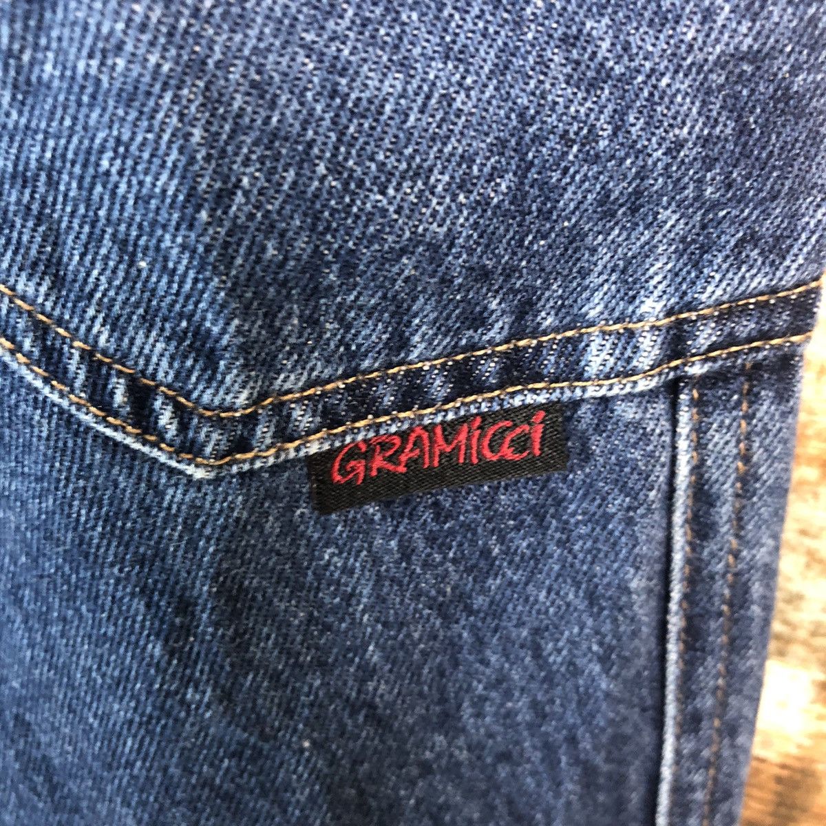 Gramicci Gramicci Blue Denim utility jeans cargo Pants #A2096 Size US 31 - 13 Thumbnail