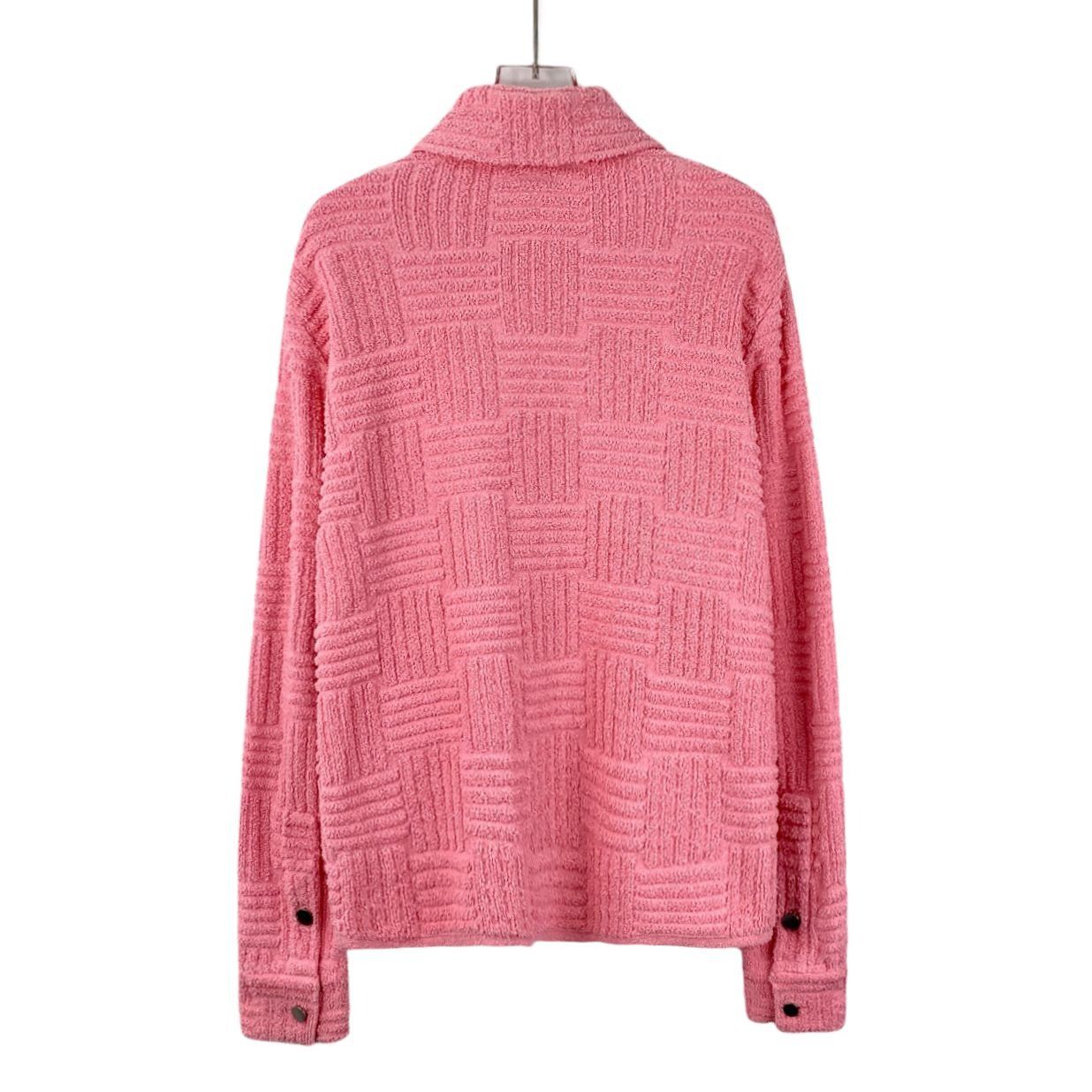 Bottega Veneta Bottega Veneta Pink Textured Woven Long-Sleeve Single-Breast Size S / US 4 / IT 40 - 6 Thumbnail