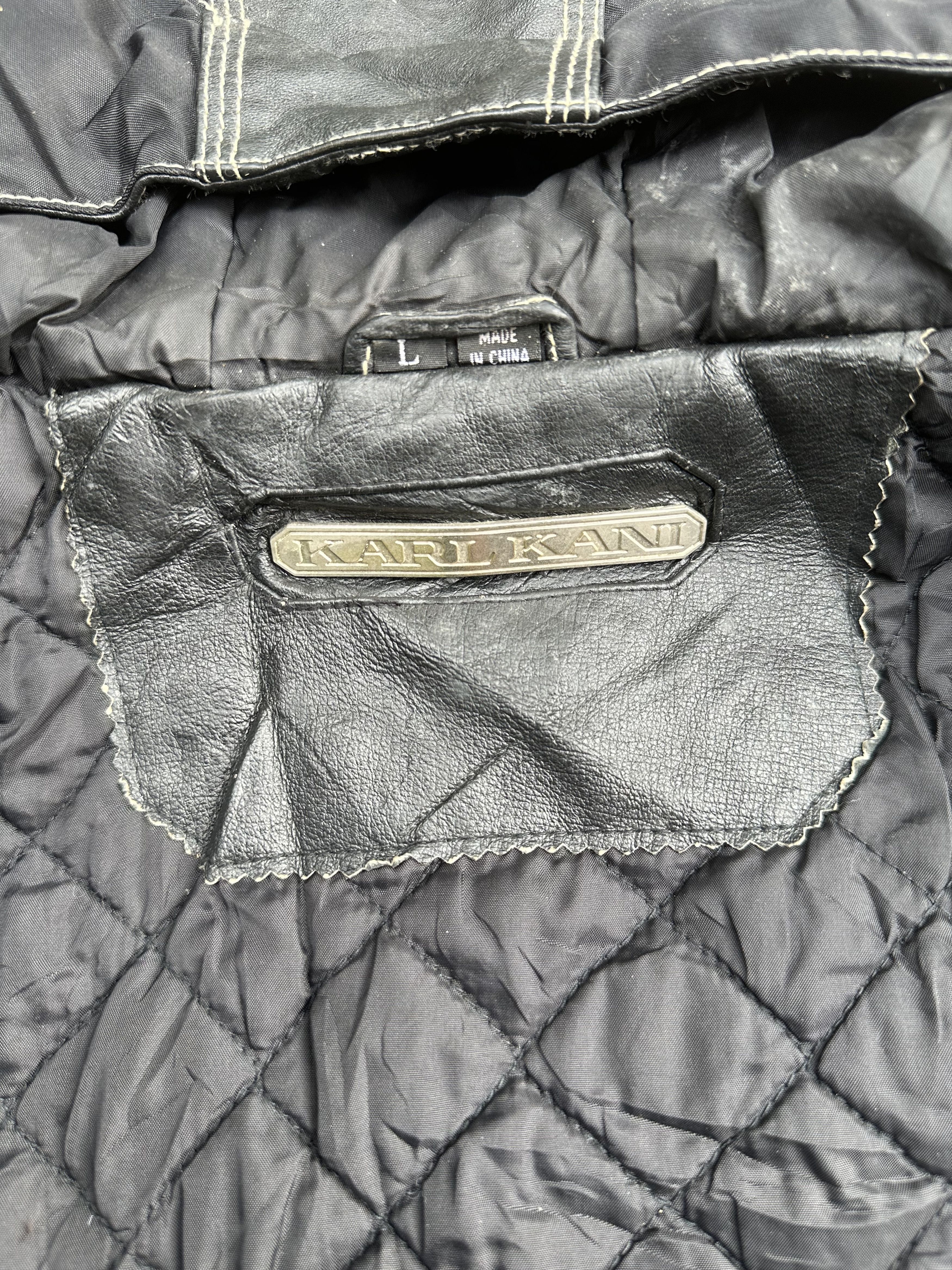 Karl Kani Vintage 90s Karl Kani 68 Leather Racing Team Jacket Size US L / EU 52-54 / 3 - 19 Thumbnail
