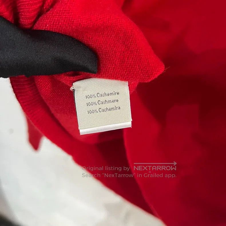 Hermes Hermes Red V-Neck Cashmere Sweater, Classic V-Neck Design, Size US XXL / EU 58 / 5 - 5 Thumbnail