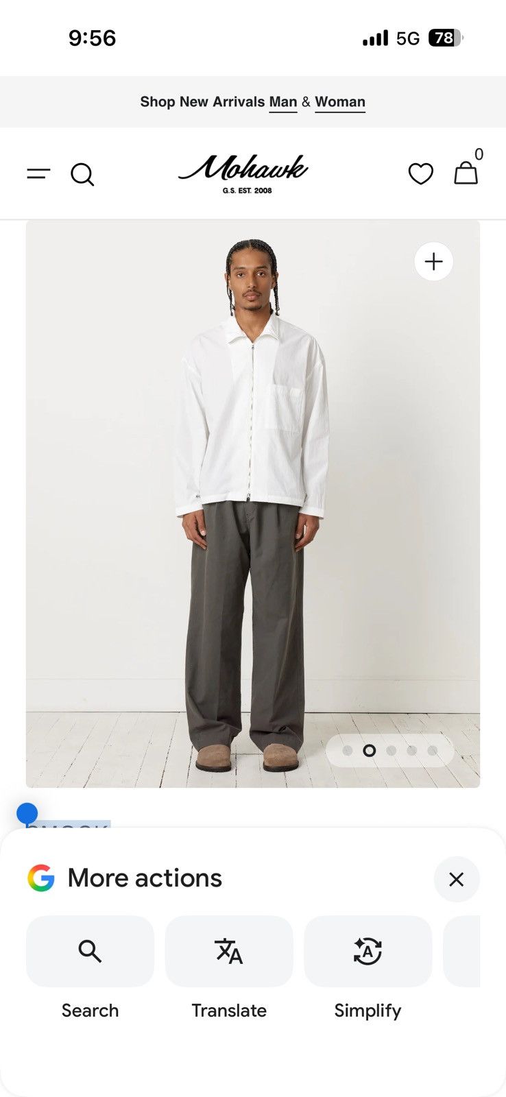 SMOCK SMOCK Enzo Shirt Crushed Cotton in White Size US L / EU 52-54 / 3 - 2 Thumbnail