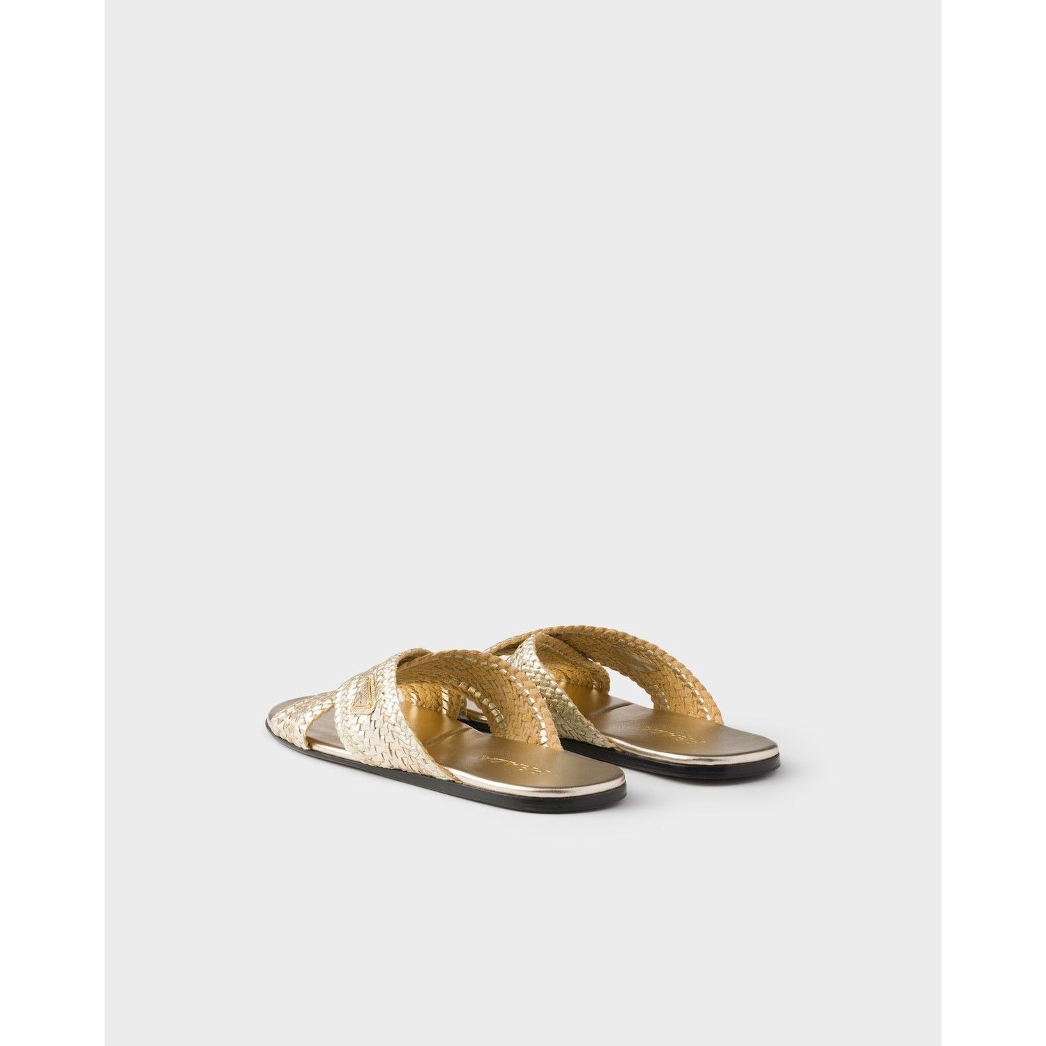 Prada PRADA $1270 Pyrite Crisscross Slides New & Authentic (Women' Size US 10 / IT 40 - 5 Thumbnail