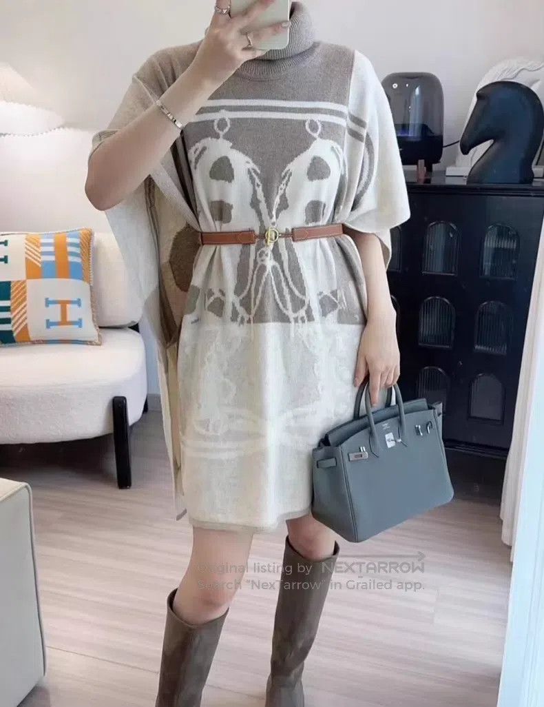 Hermes Hermes size TU Cashmere Cloak Sweater Size ONE SIZE - 5 Thumbnail