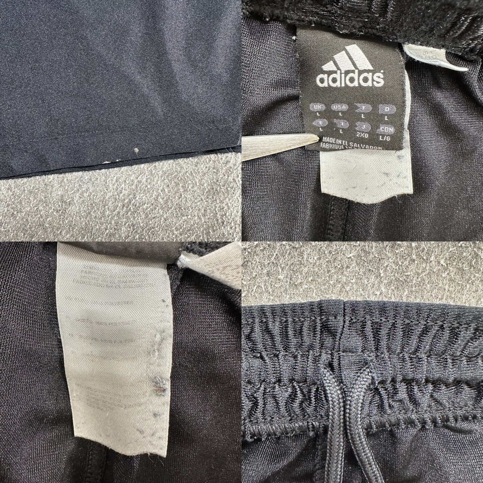 Adidas VINTAGE Adidas Shorts Mens L Black White Basketball Stripe Shiny Swishy Y2K Size US 33 - 8 Thumbnail