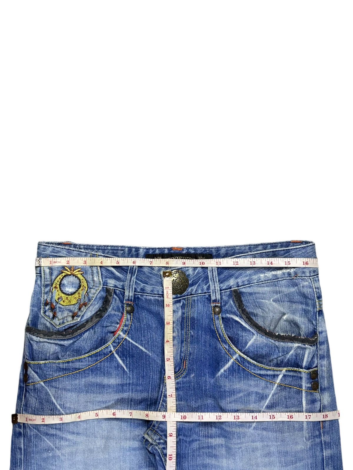 Dsquared2 Vintage Red Pepper Faded Wash Navajo Style Loose Jeans Size US 34 / EU 50 - 11 Thumbnail