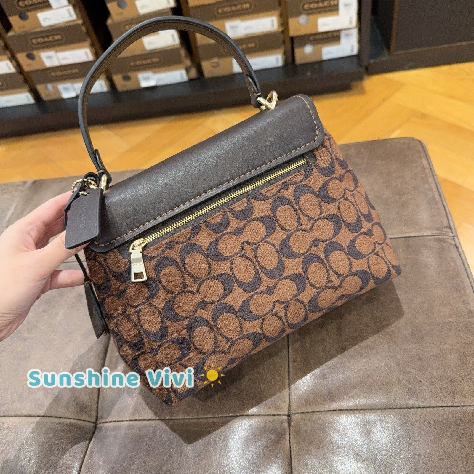Coach NWT Coach Emory Top Handle Bag Signature Chenille CDB08 Size ONE SIZE - 5 Thumbnail