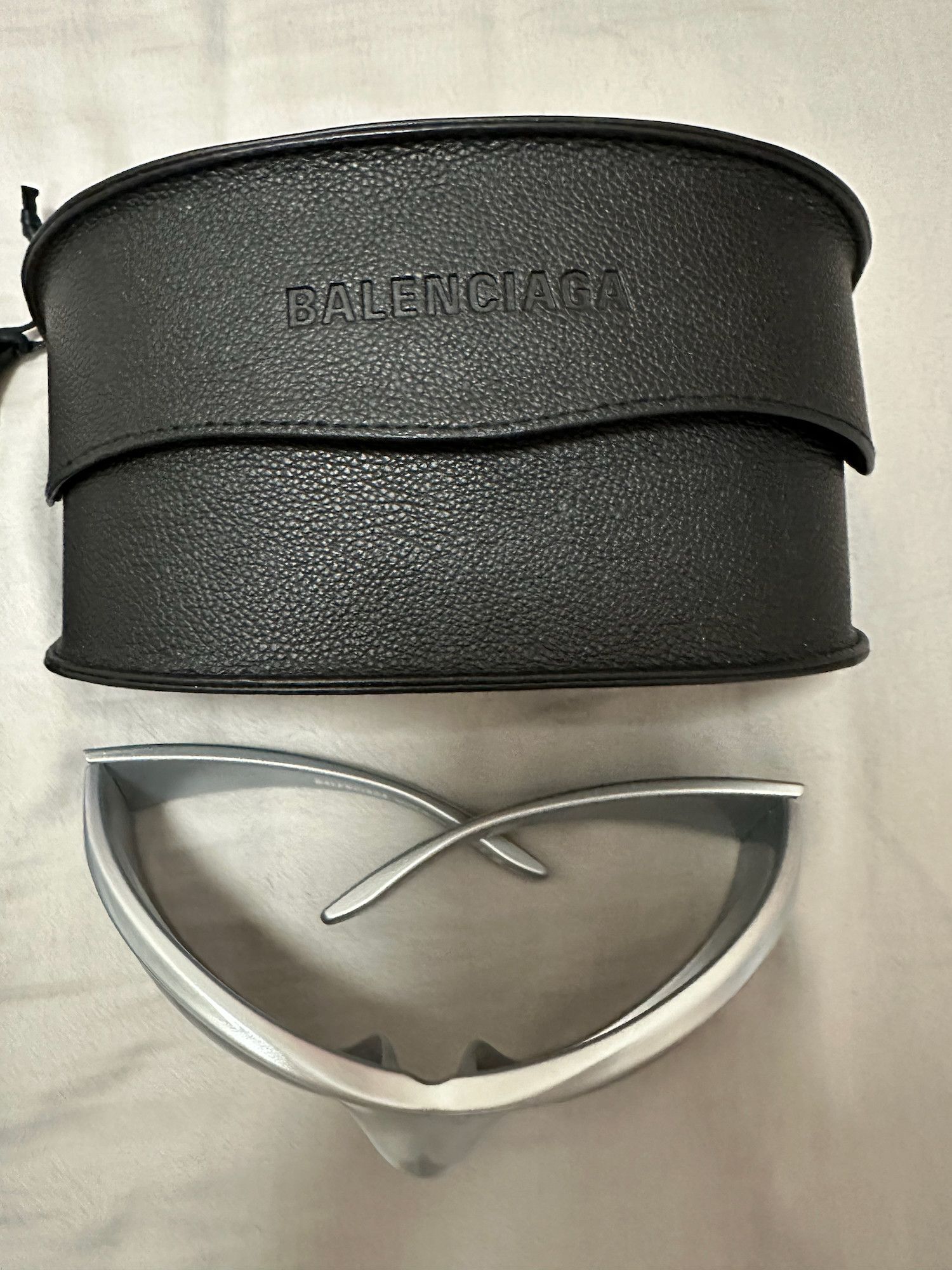 Balenciaga Balenciaga 22FW Skin XXL Sunglasses in Silver Size ONE SIZE - 6 Thumbnail
