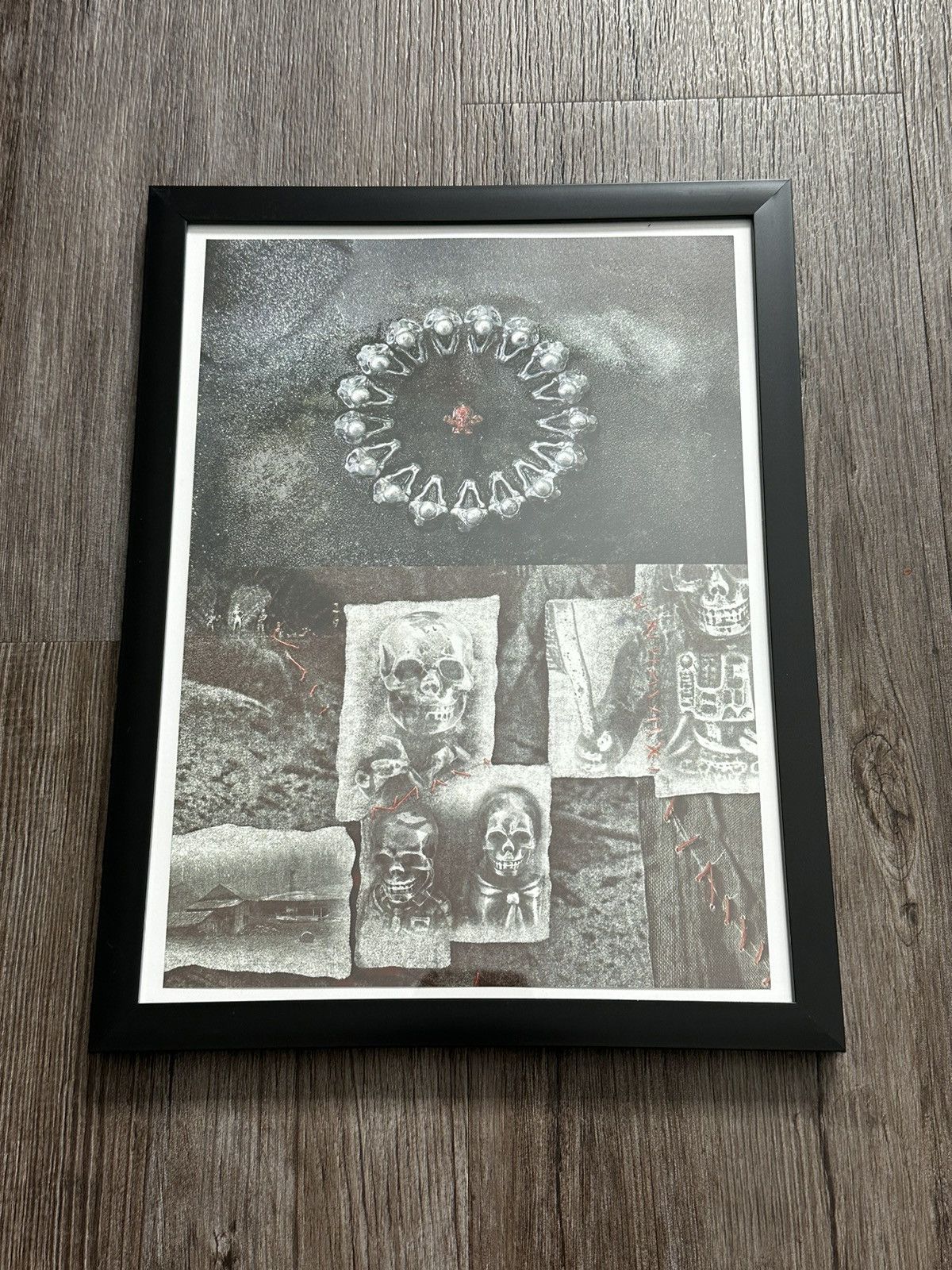 image of Chrome Hearts Demonic Foti 9X12 Framed Poster in Black, Men's