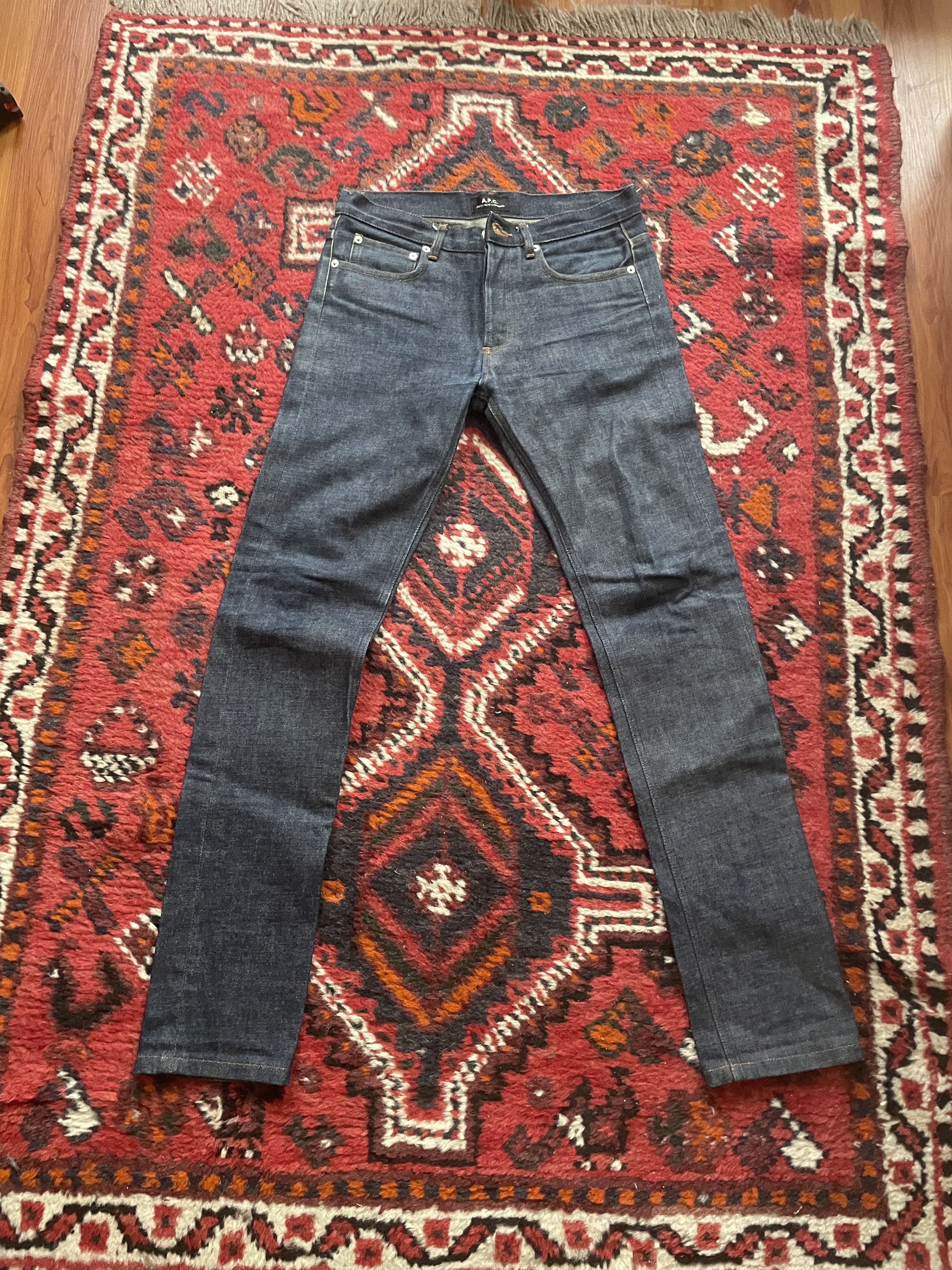 A.P.C. APC Petit New Standard 27 x 31 Raw Dark Blue Denim Raw Jeans Size US 27 - 1 Thumbnail