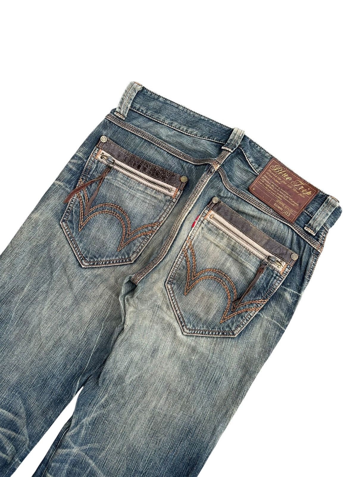 Edwin Vintage Edwin Navajo Japanese Brand Distressed Denim Jeans Size US 34 / EU 50 - 14 Thumbnail