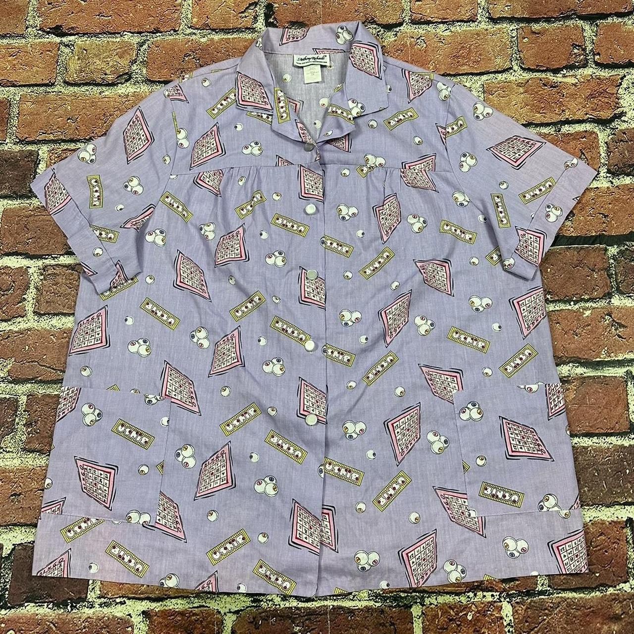 Vintage Vintage Anthony Richards Bingo All Over Print ButtonUp Shirt Size XL / US 12-14 / IT 48-50 - 1 Thumbnail