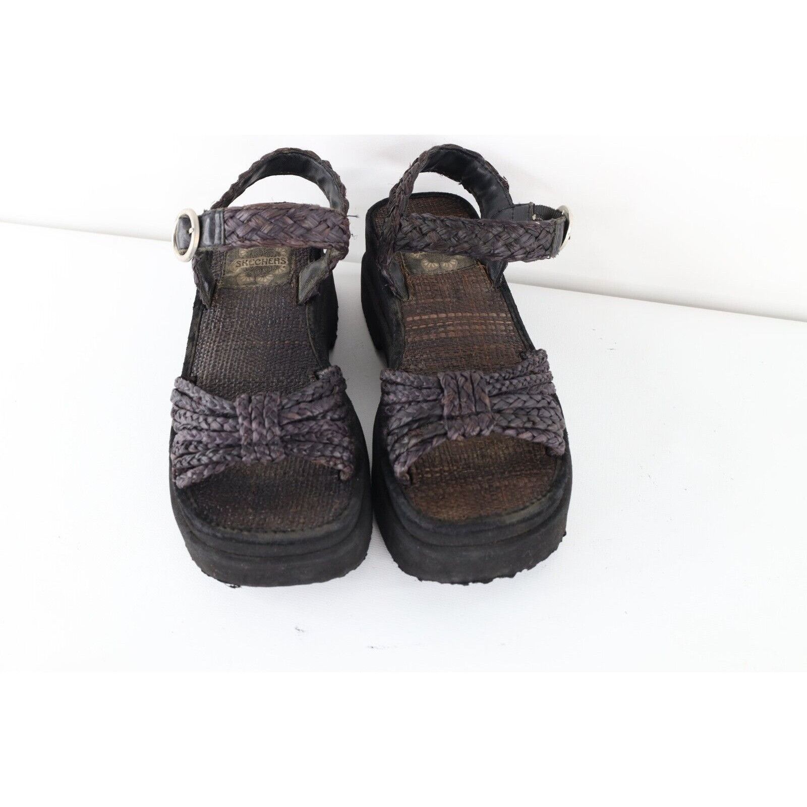 SKECHERS × Vintage Vintage 90s Y2K Skechers Roped Chunky Platforms Size US 8 / IT 38 - 2 Thumbnail
