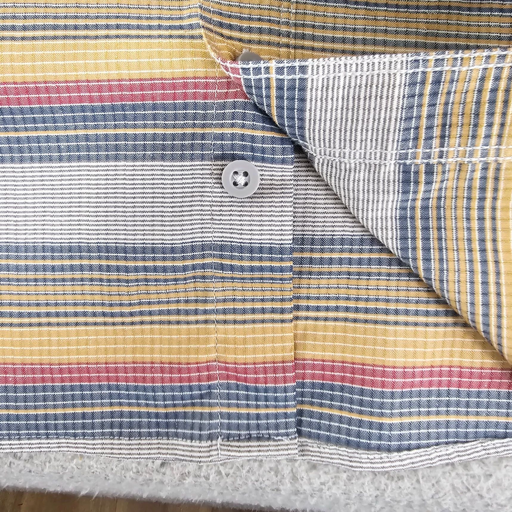 Vintage Swiss Tech Shirt Mens XL Gray Striped Short Sleeve Pockets Button-Up Outdoor Casual Shirt Size US XL / EU 56 / 4 - 5 Thumbnail